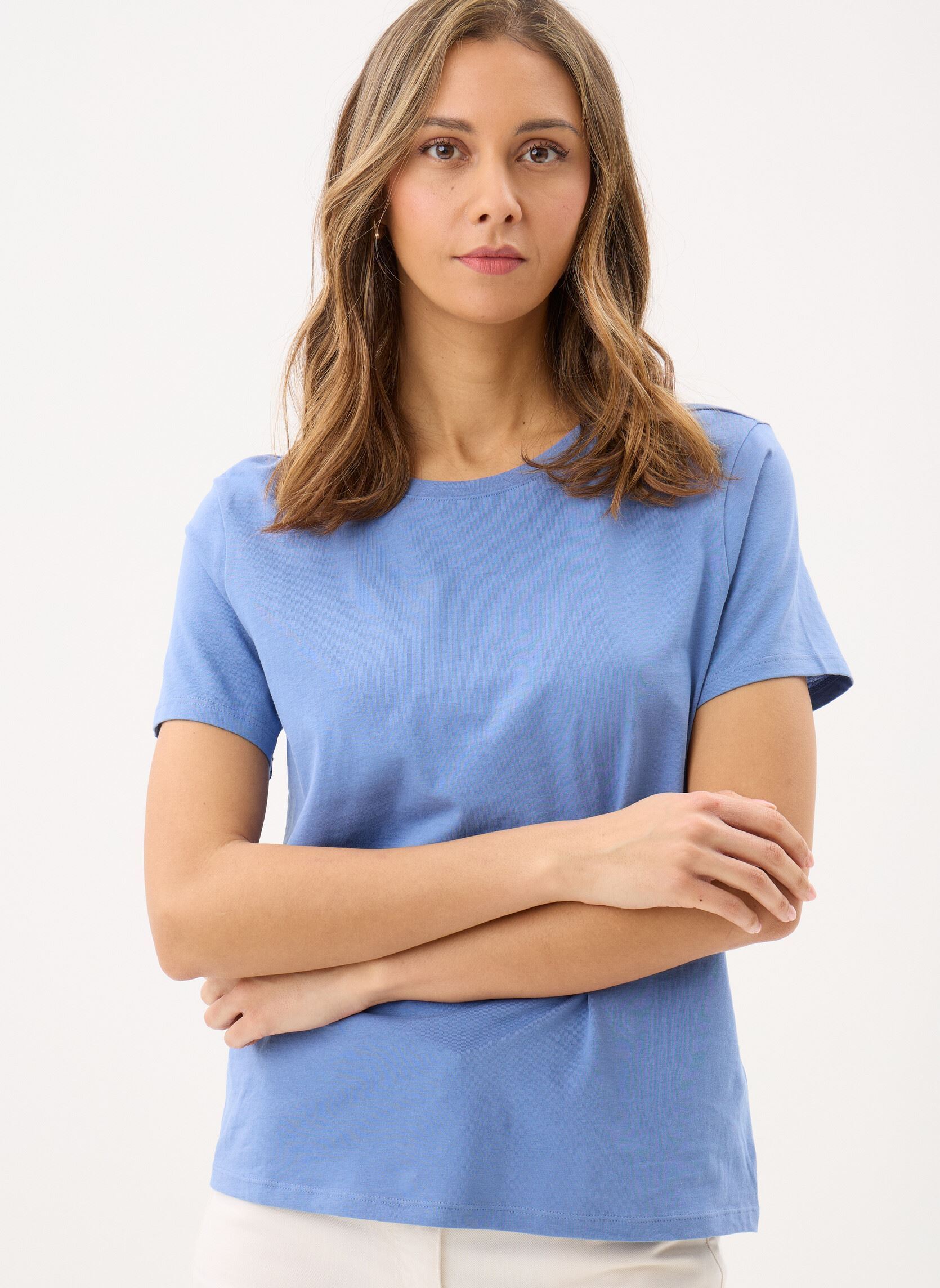 T-shirts met korte mouwen CARINE2 dames blauw Georgia Rose T-shirts met korte mouwen CARINE2 dames blauw COLONY BLUE