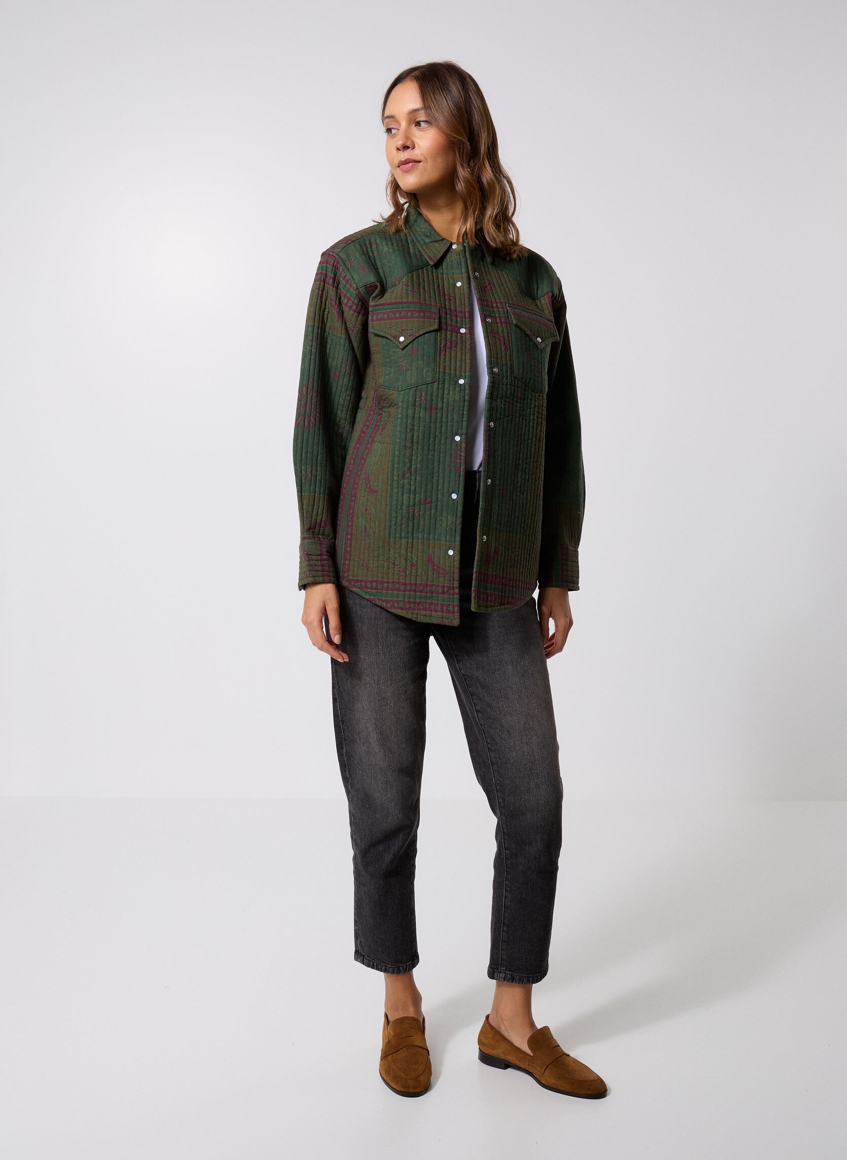 Langarm-Hemden Boho Shirt damen grün Arizona Love Langarm-Hemden Boho Shirt damen grün Green
