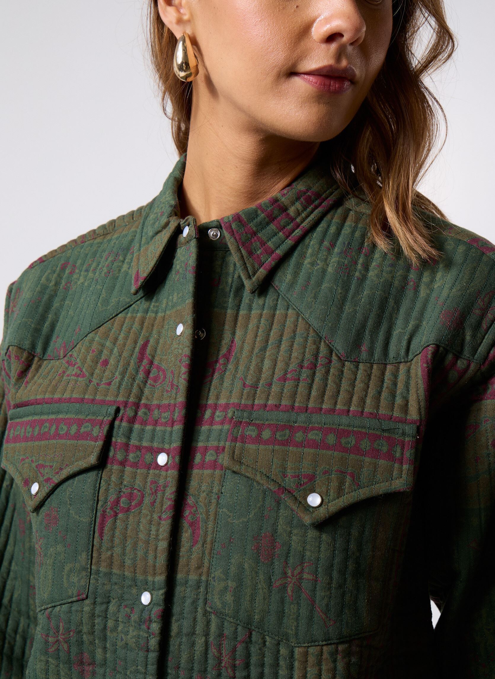 Langarm-Hemden Boho Shirt damen grün Arizona Love Langarm-Hemden Boho Shirt damen grün Green
