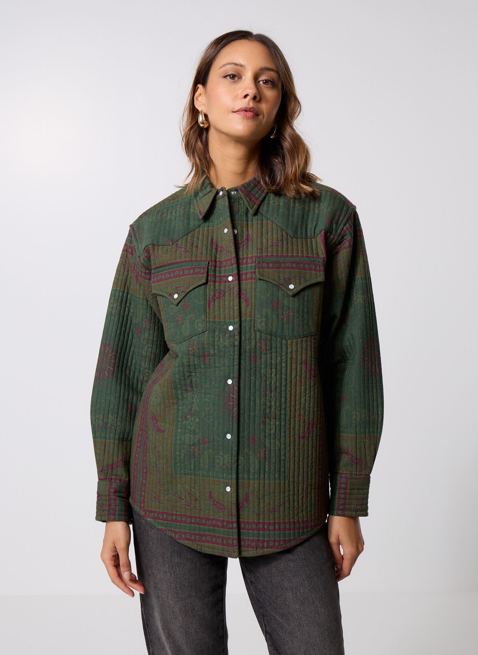 Langarm-Hemden Boho Shirt damen grün Arizona Love Langarm-Hemden Boho Shirt damen grün Green