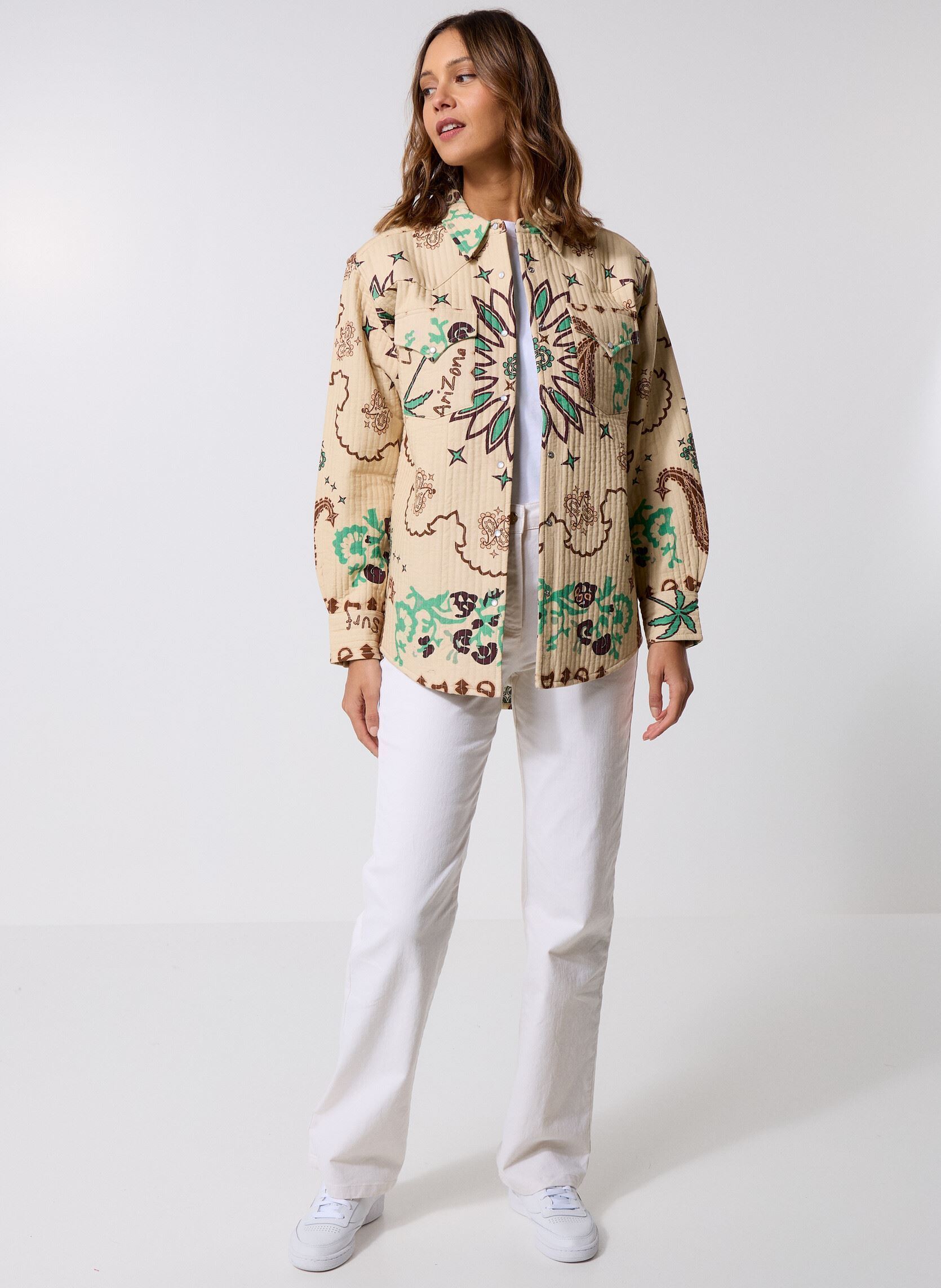 Lange mouw overhemden Boho Shirt dames wit Arizona Love Lange mouw overhemden Boho Shirt dames wit Vanilla