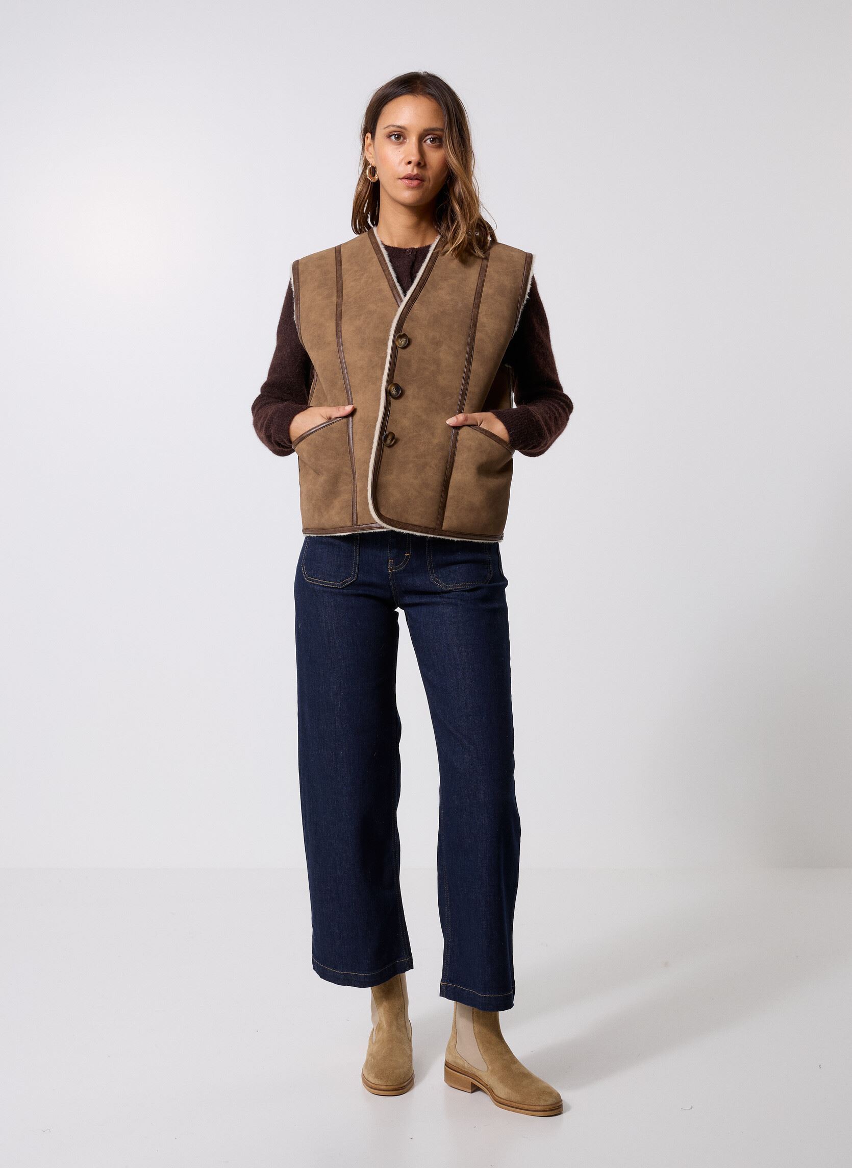 Bodywarmer Dan dames bruin Suncoo Bodywarmer Dan dames bruin Taupe