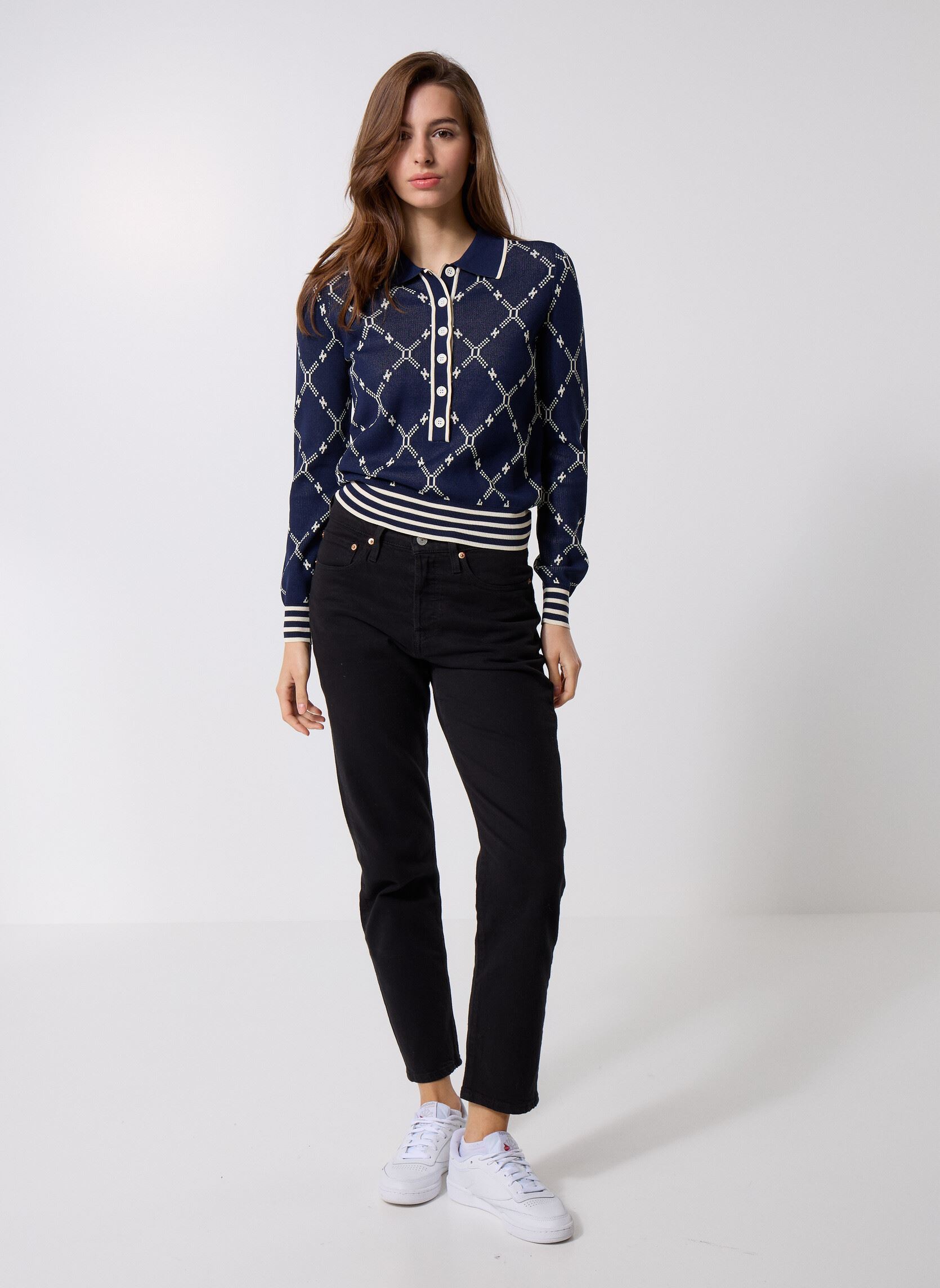 Pullover Palmaros damen blau Suncoo Pullover Palmaros damen blau Bleu nuit