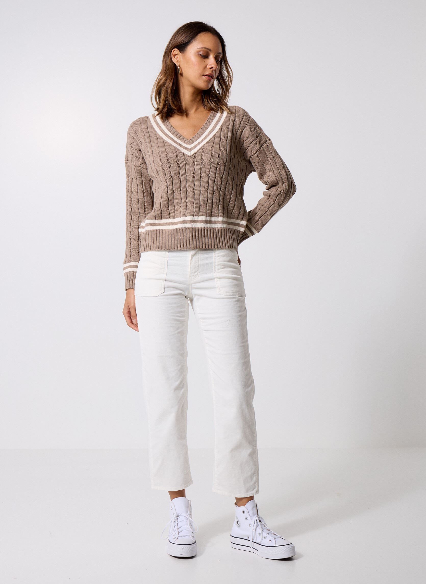 Rechte broeken 27130 Lourdes Pantalon dames wit Five Jeans Rechte broeken 27130 Lourdes Pantalon dames wit RICOTTA
