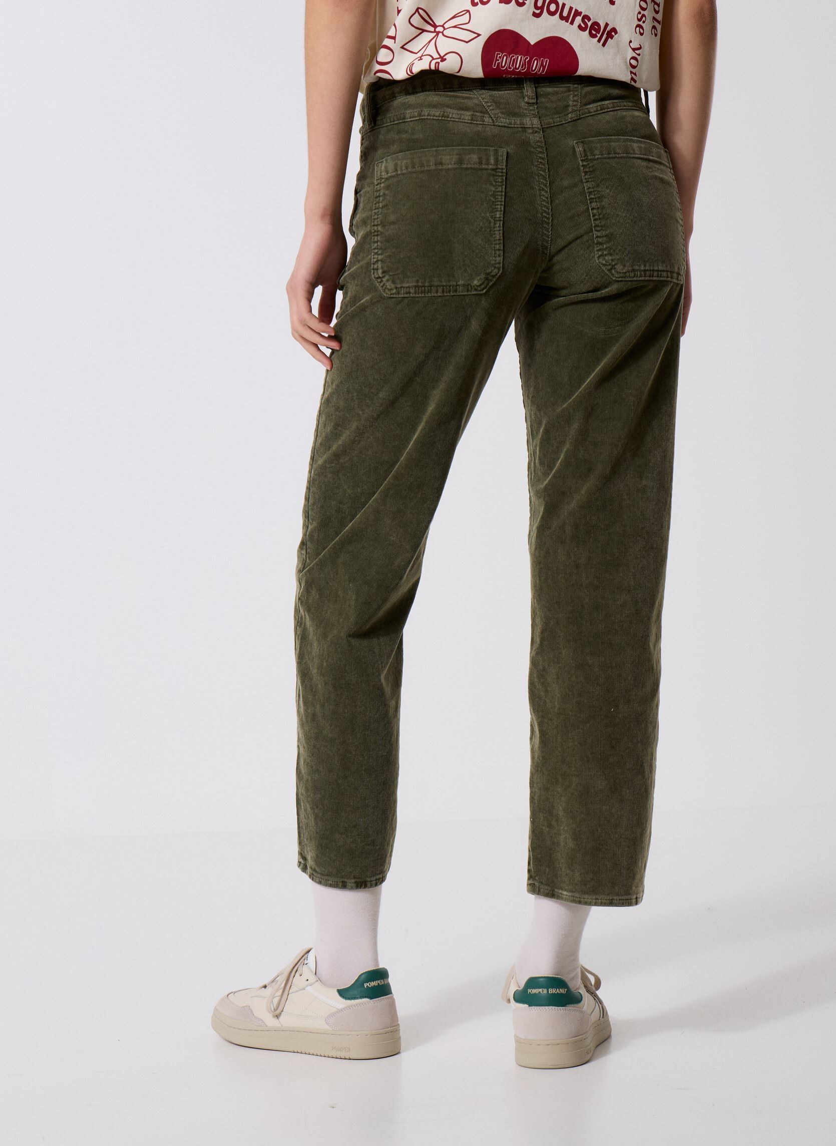 Pantaloni dritti 27597 W Lourdes Pantalon donna verde Five Jeans Pantaloni dritti 27597 W Lourdes Pantalon donna verde FOREST