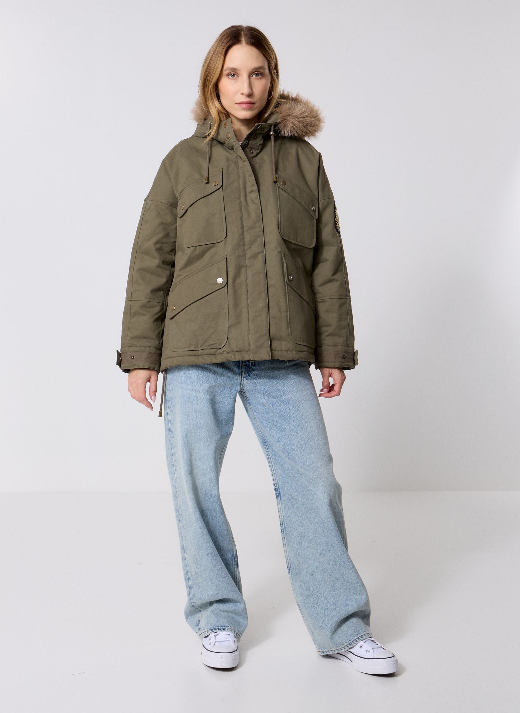 Parkas 31576 Petra Parka femme vert Five Jeans Parkas 31576 Petra Parka femme vert KAKI