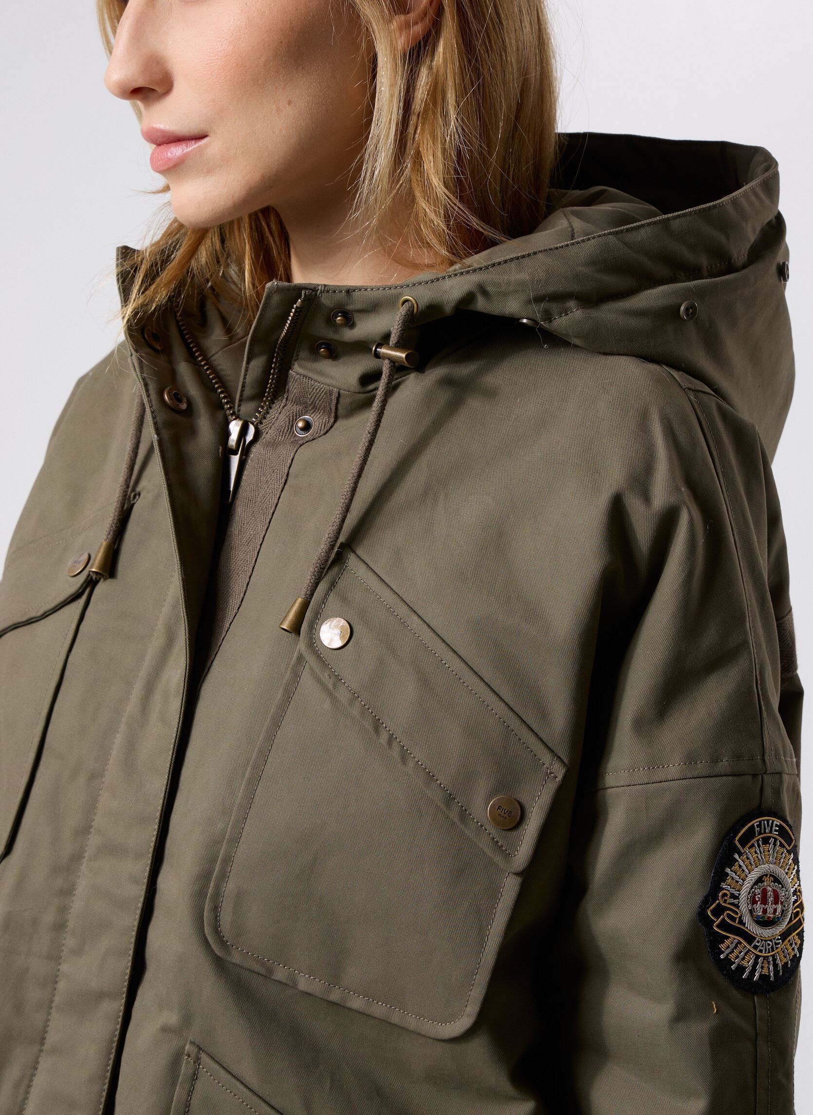 Parkas 31576 Petra Parka femme vert Five Jeans Parkas 31576 Petra Parka femme vert KAKI