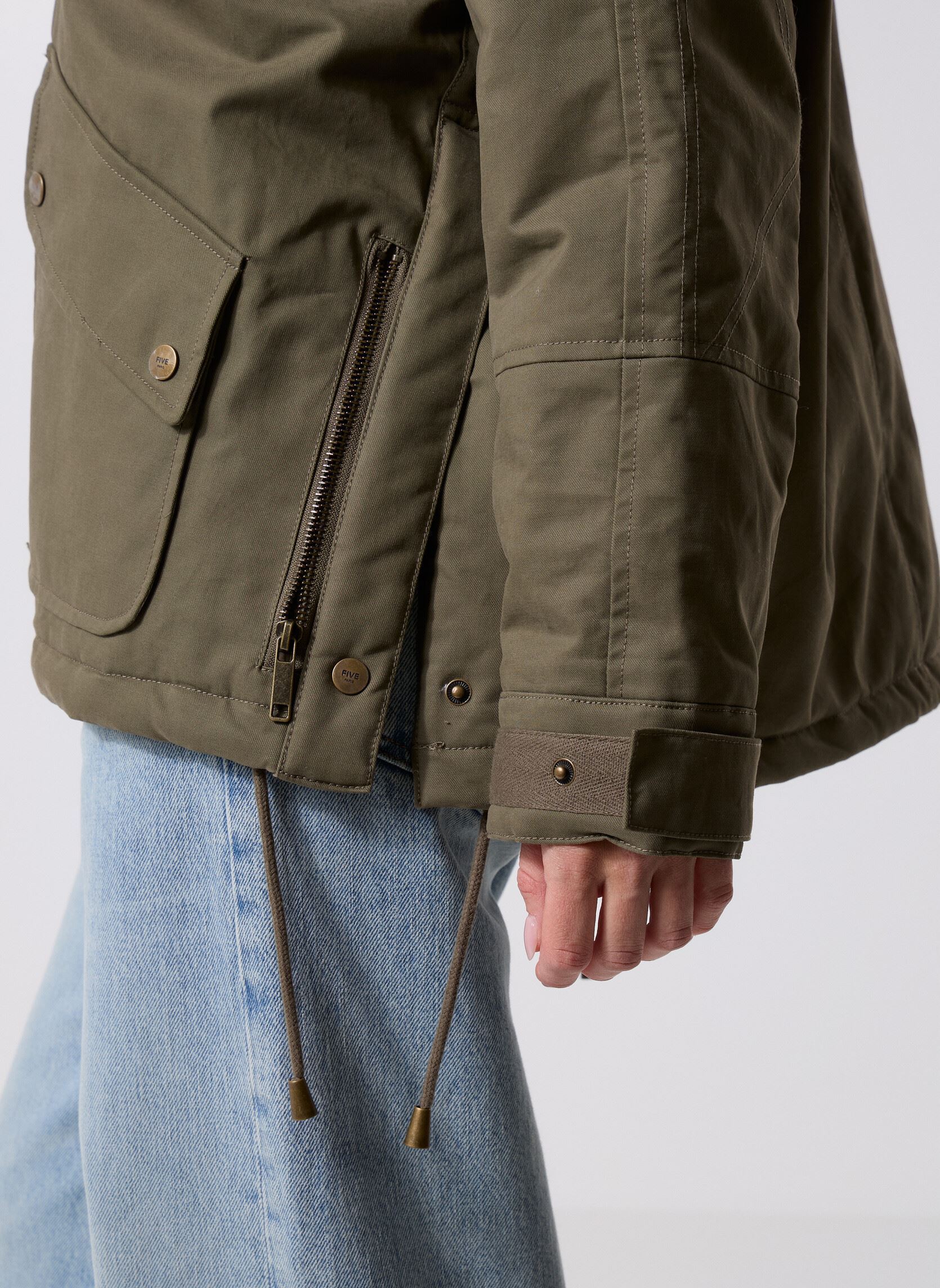 Parkas 31576 Petra Parka femme vert Five Jeans Parkas 31576 Petra Parka femme vert KAKI