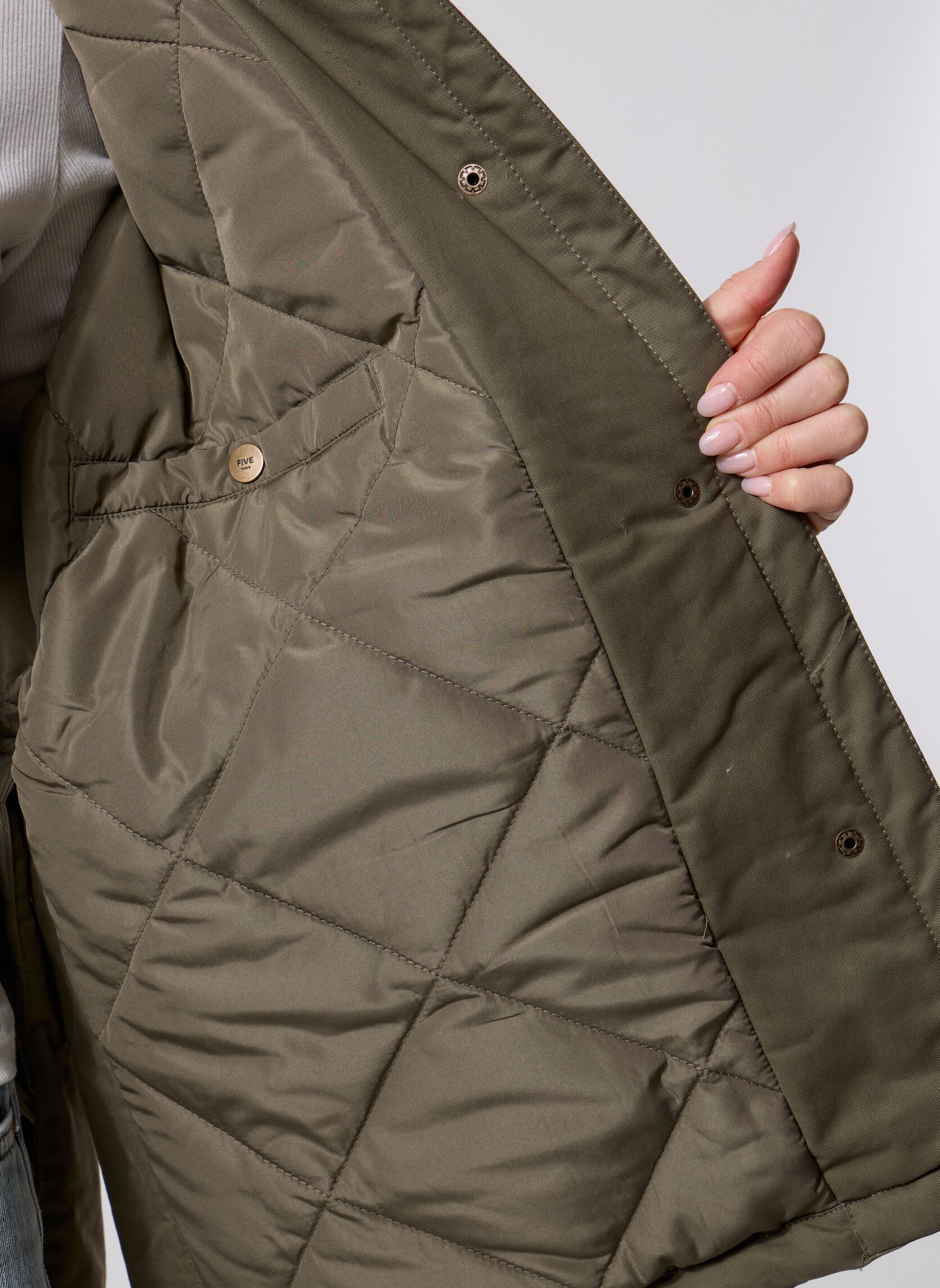 Parkas 31576 Petra Parka femme vert Five Jeans Parkas 31576 Petra Parka femme vert KAKI