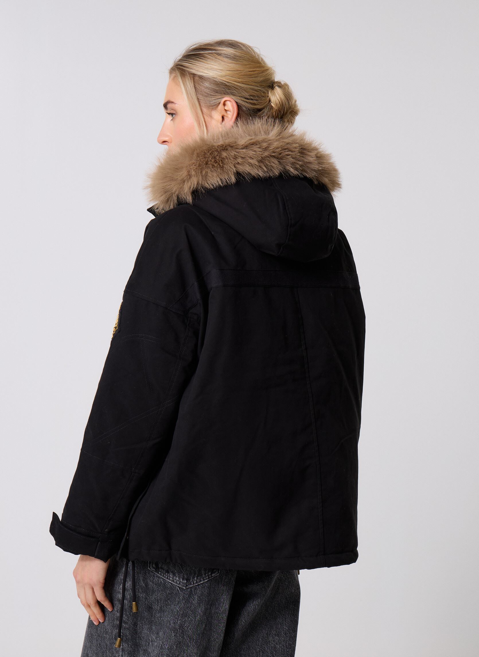 Winterjas 31576 Petra Parka dames zwart Five Jeans Winterjas 31576 Petra Parka dames zwart NIGHT