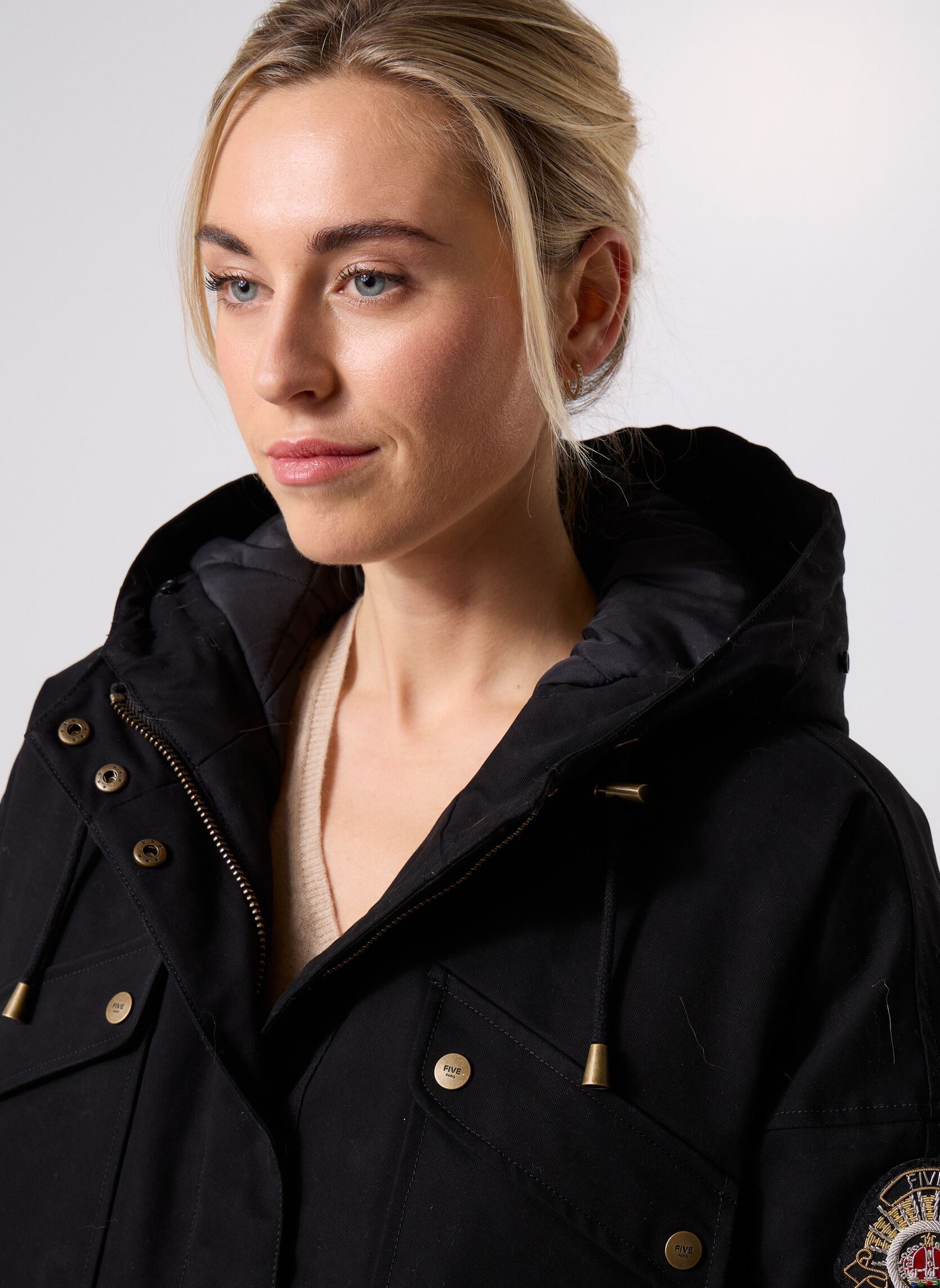 Winterjas 31576 Petra Parka dames zwart Five Jeans Winterjas 31576 Petra Parka dames zwart NIGHT