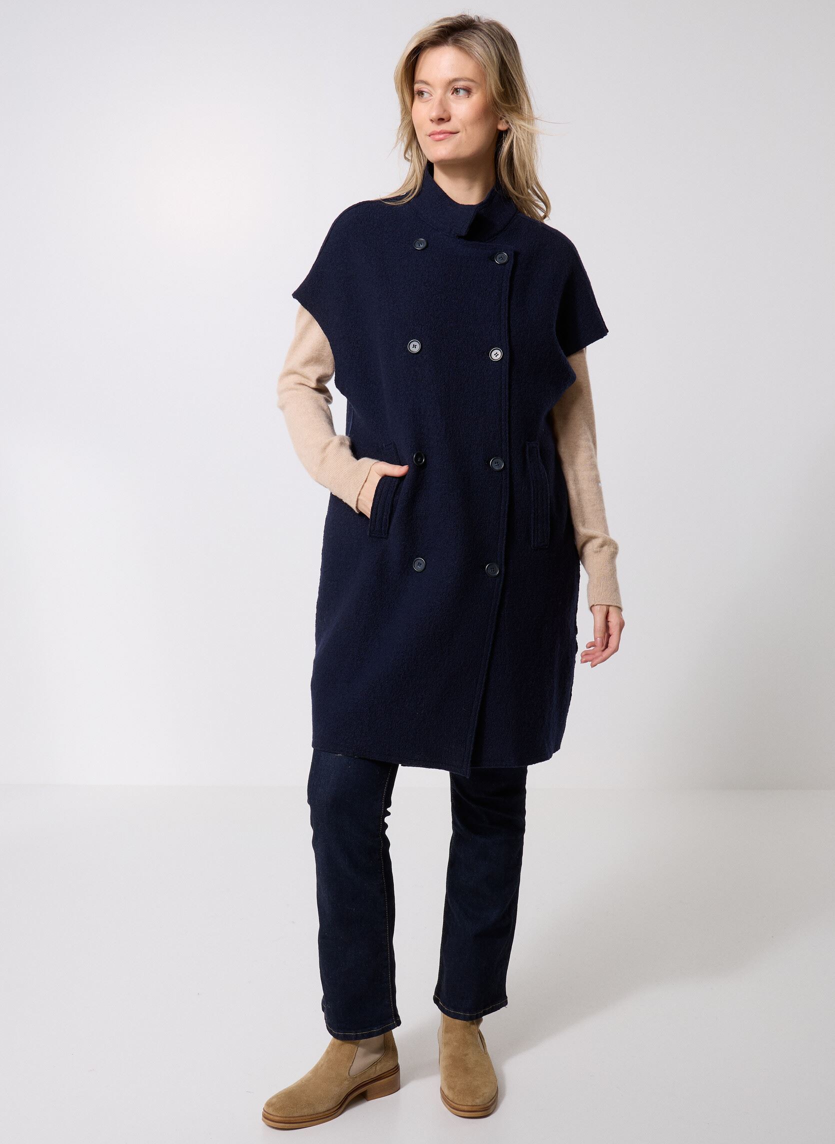 Mantels 37624 Mila Manteau dames blauw Five Jeans Mantels 37624 Mila Manteau dames blauw NAVY