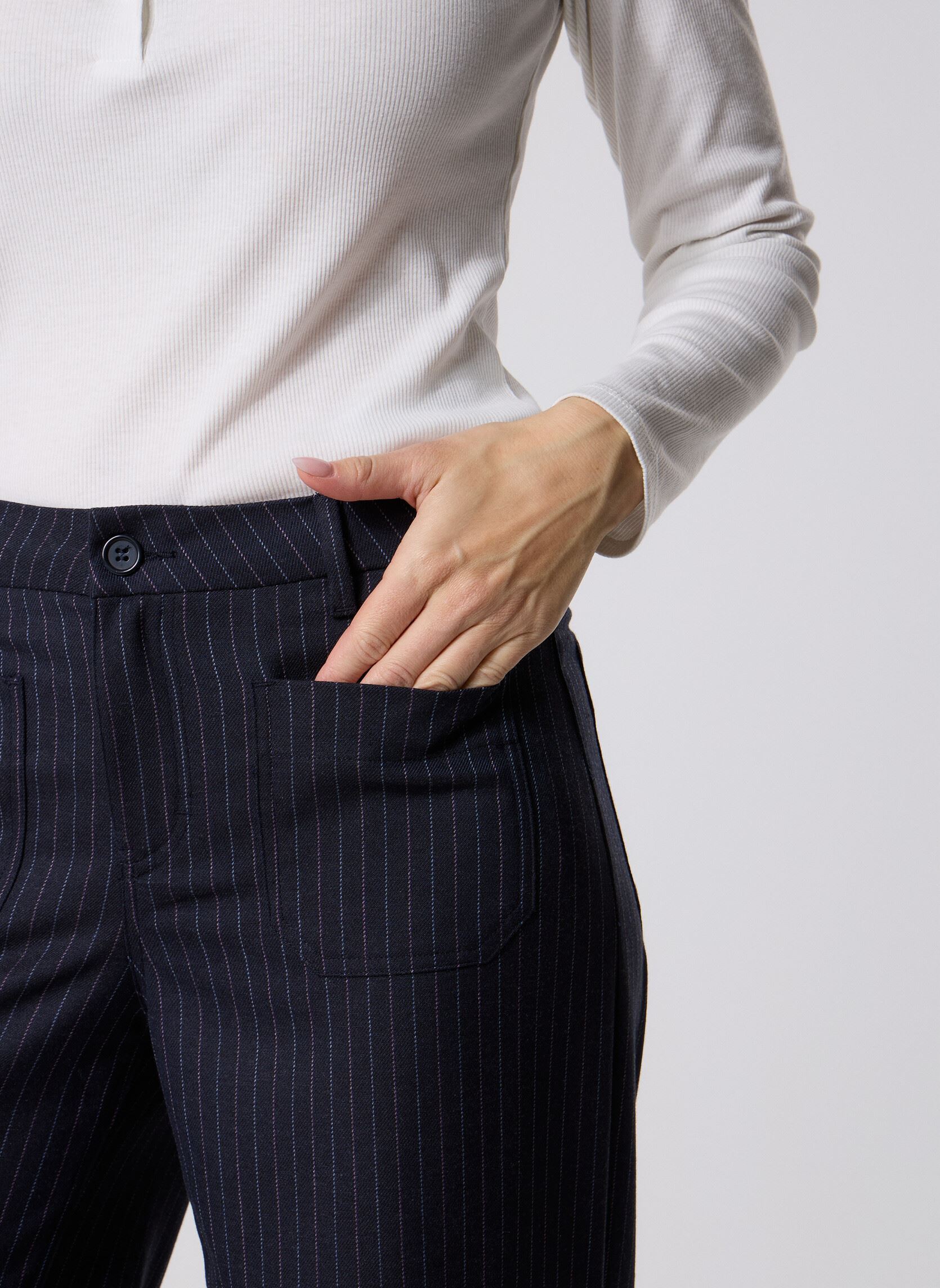 Rechte broeken 53350 Lucie Pantalon dames blauw Five Jeans Rechte broeken 53350 Lucie Pantalon dames blauw NAVY