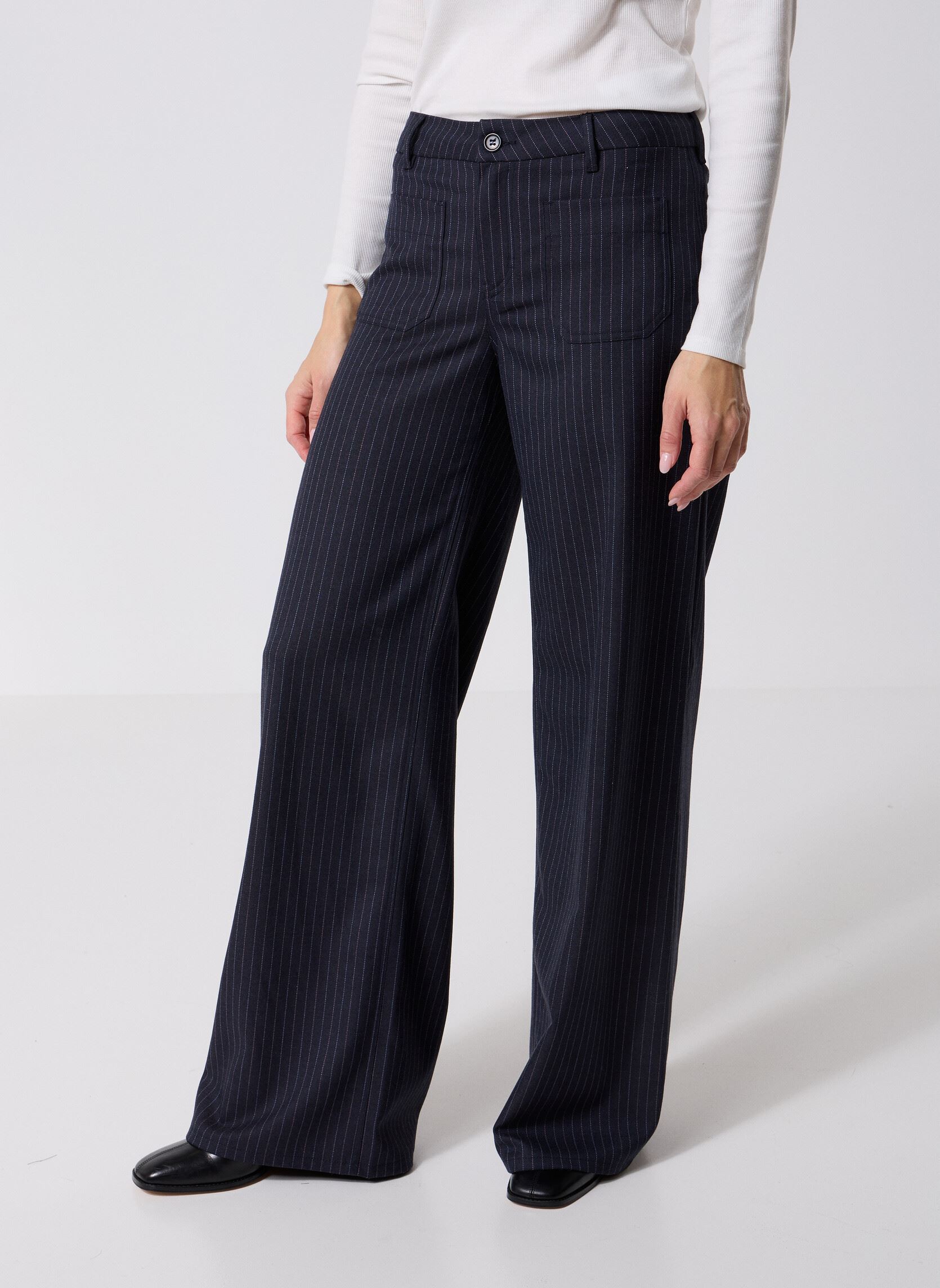 Rechte broeken 53350 Lucie Pantalon dames blauw Five Jeans Rechte broeken 53350 Lucie Pantalon dames blauw NAVY