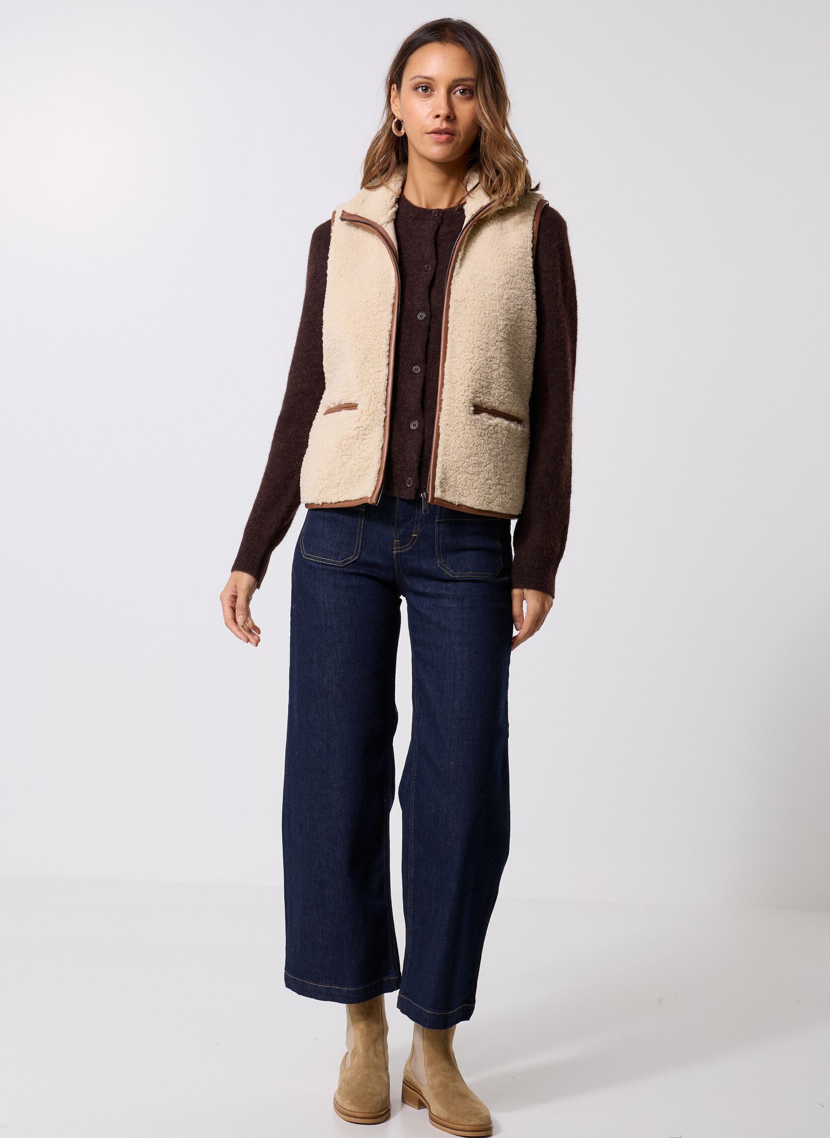 Wijde jeans / Flared Jeans 53558 Lucia Jeans dames blauw Five Jeans Wijde jeans / Flared Jeans 53558 Lucia Jeans dames blauw DARK BLUE