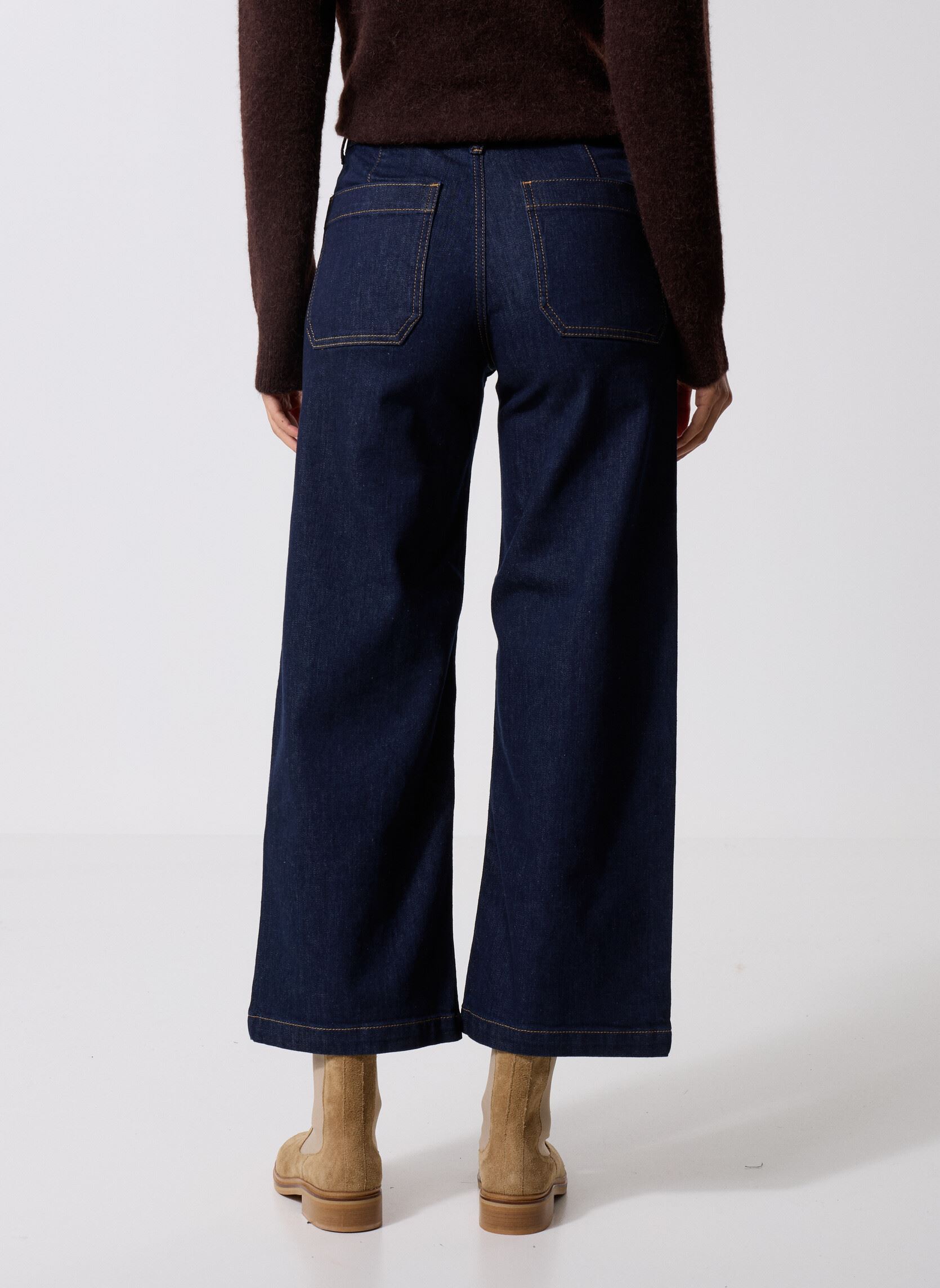 Wijde jeans / Flared Jeans 53558 Lucia Jeans dames blauw Five Jeans Wijde jeans / Flared Jeans 53558 Lucia Jeans dames blauw DARK BLUE