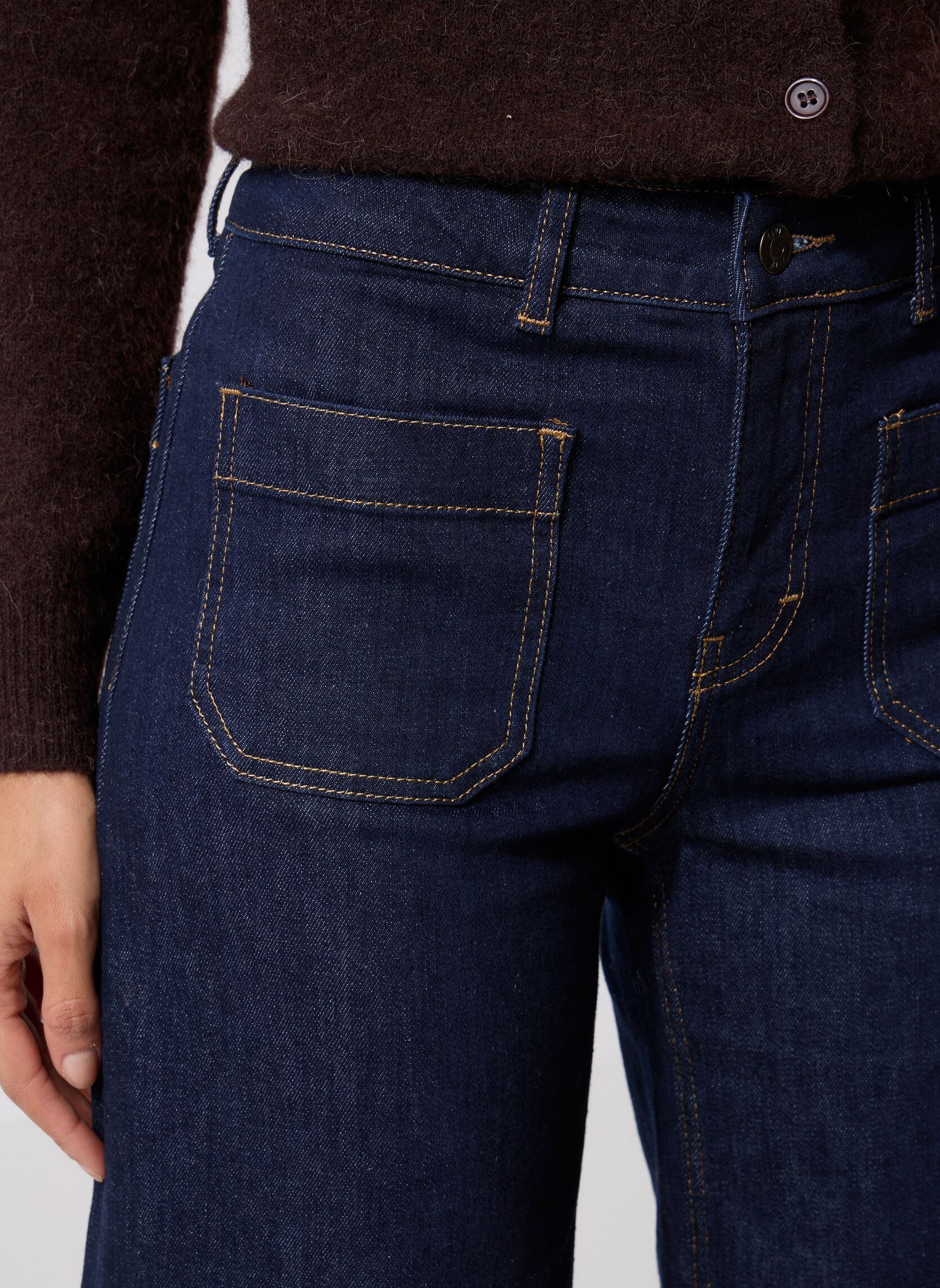 Wijde jeans / Flared Jeans 53558 Lucia Jeans dames blauw Five Jeans Wijde jeans / Flared Jeans 53558 Lucia Jeans dames blauw DARK BLUE