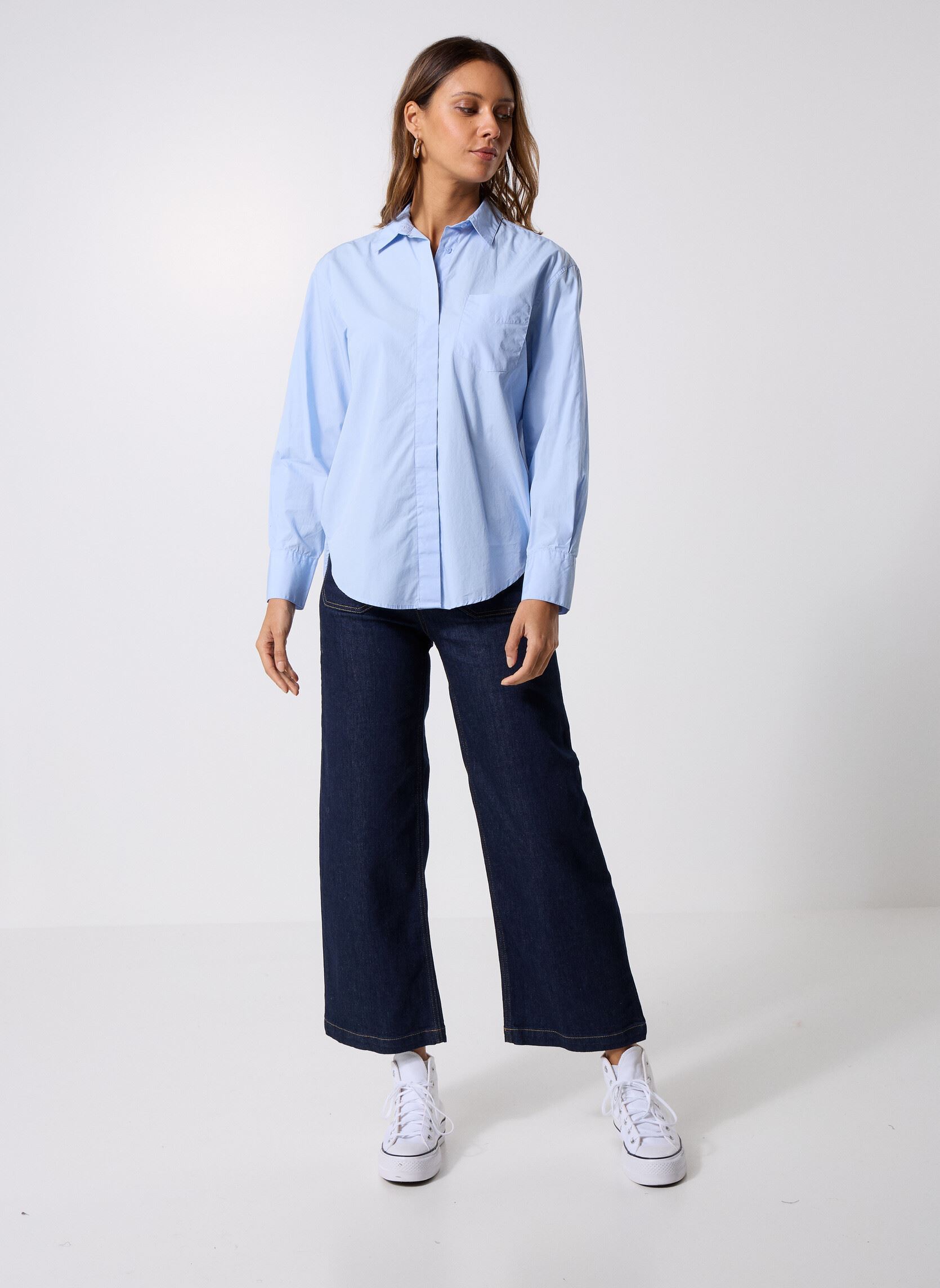 Langarm-Hemden 70522 Cyrus Chemise damen blau Five Jeans Langarm-Hemden 70522 Cyrus Chemise damen blau BLUE