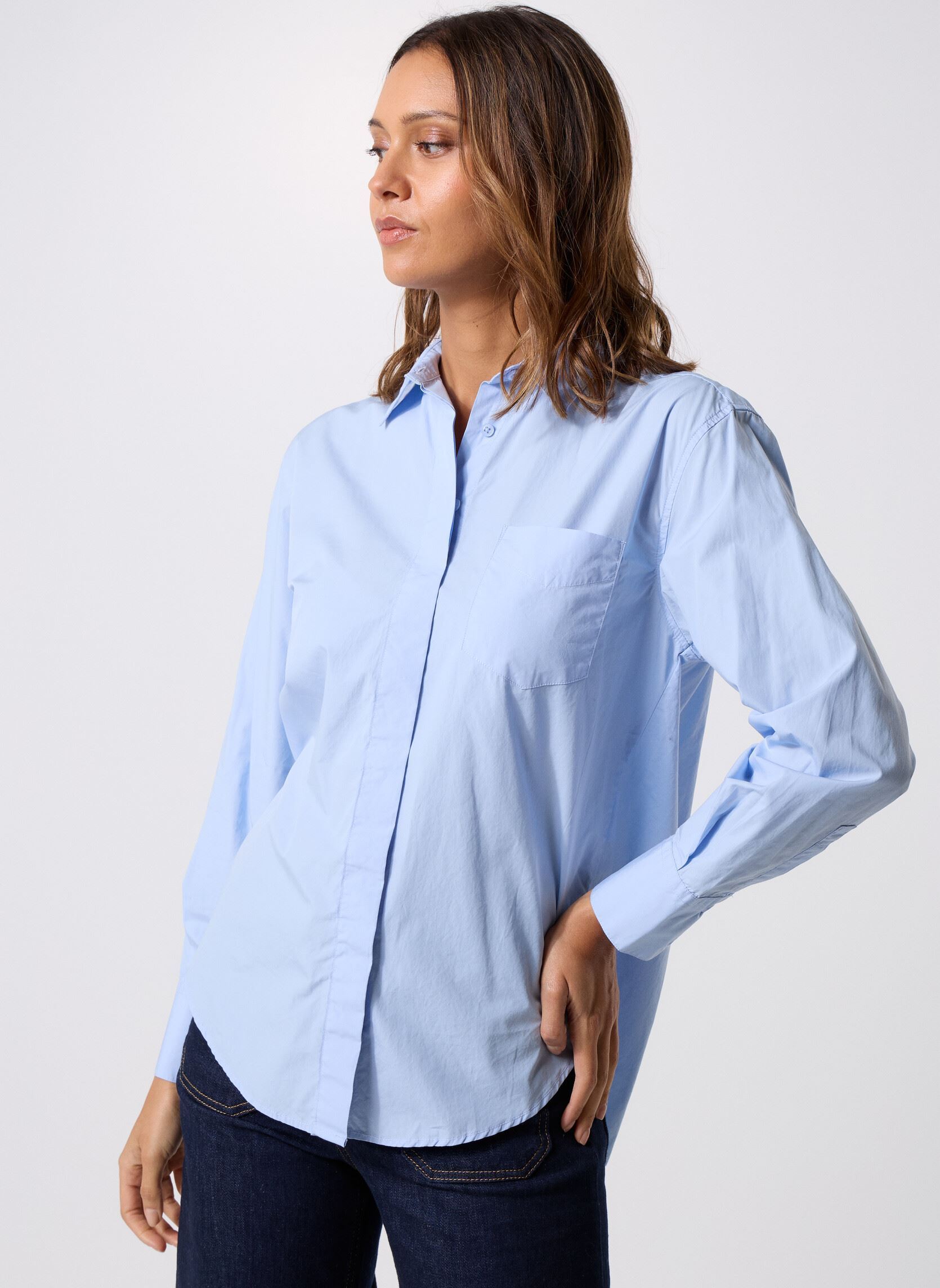 Langarm-Hemden 70522 Cyrus Chemise damen blau Five Jeans Langarm-Hemden 70522 Cyrus Chemise damen blau BLUE