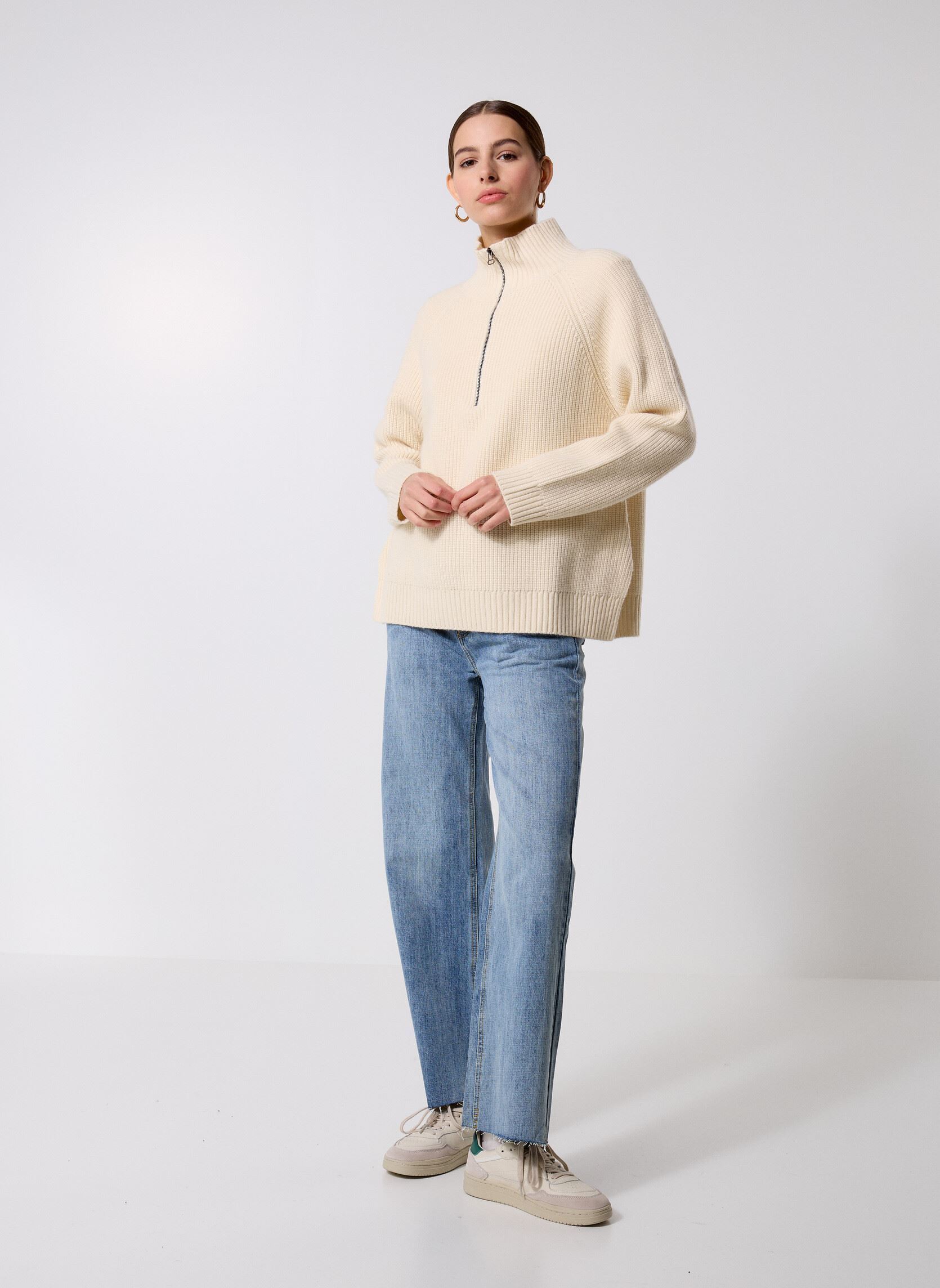 Pulls Pw2540 Pull femme blanc Five Jeans Pulls Pw2540 Pull femme blanc RICOTTA