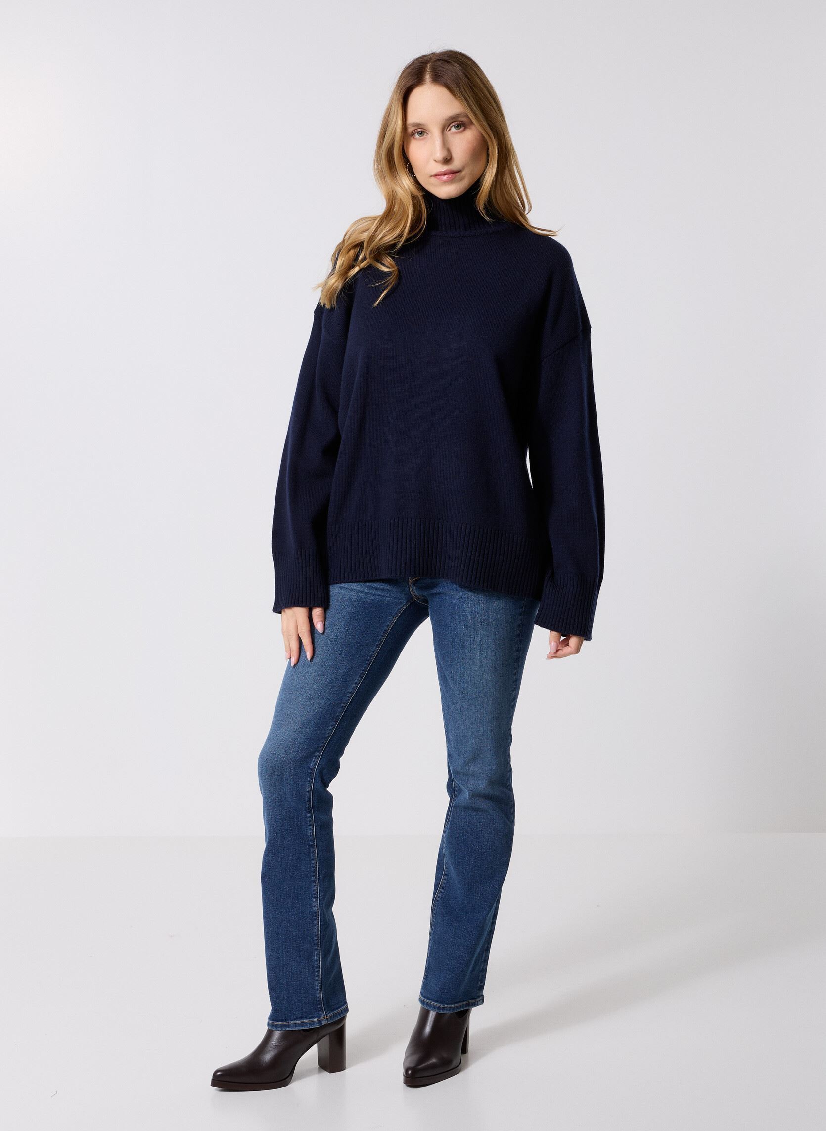 Truien Pw2554 Pull dames blauw Five Jeans Truien Pw2554 Pull dames blauw NAVY