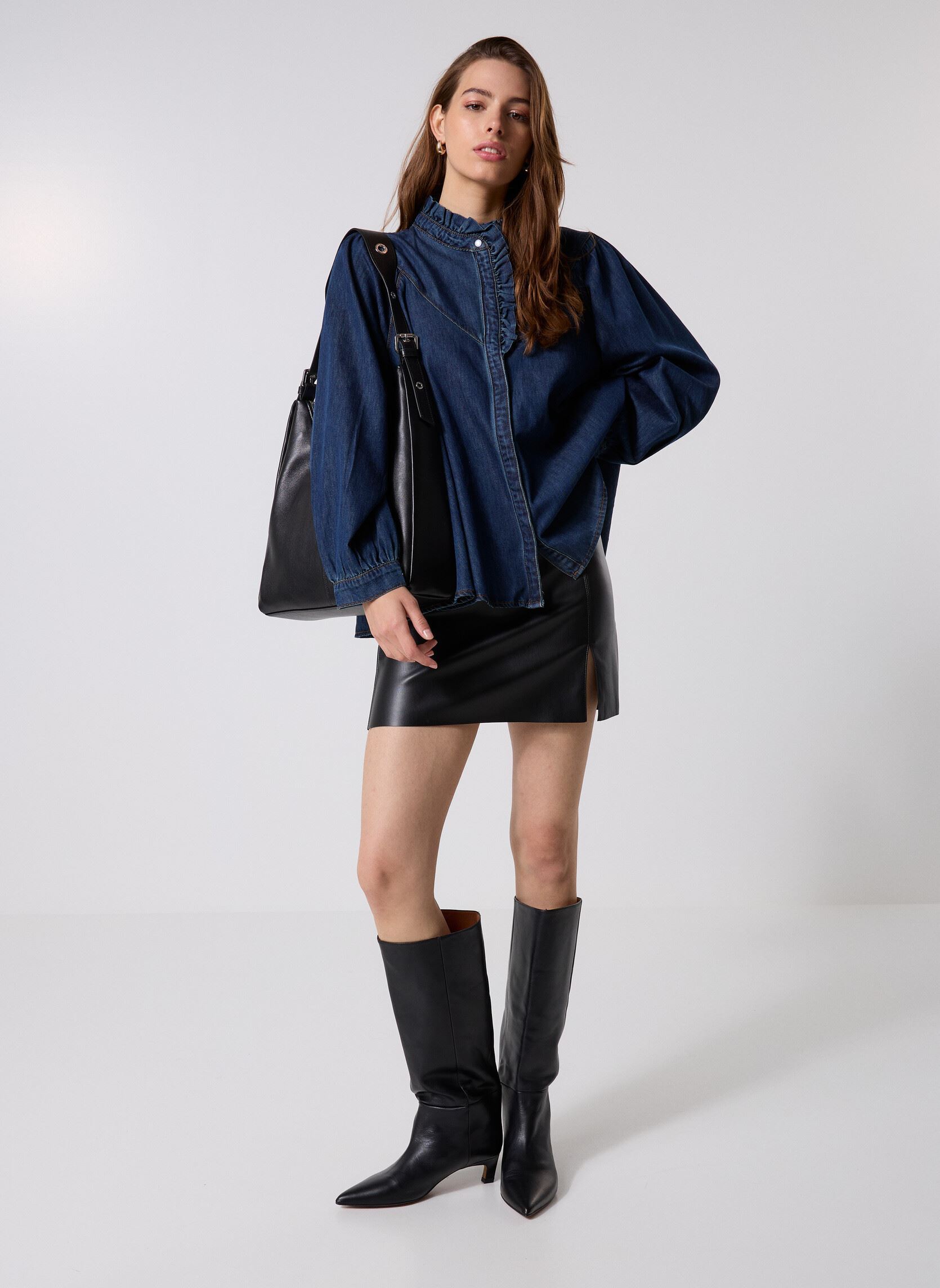 Blouses met lange mouwen Lively dames blauw Suncoo Blouses met lange mouwen Lively dames blauw Bleu Jeans