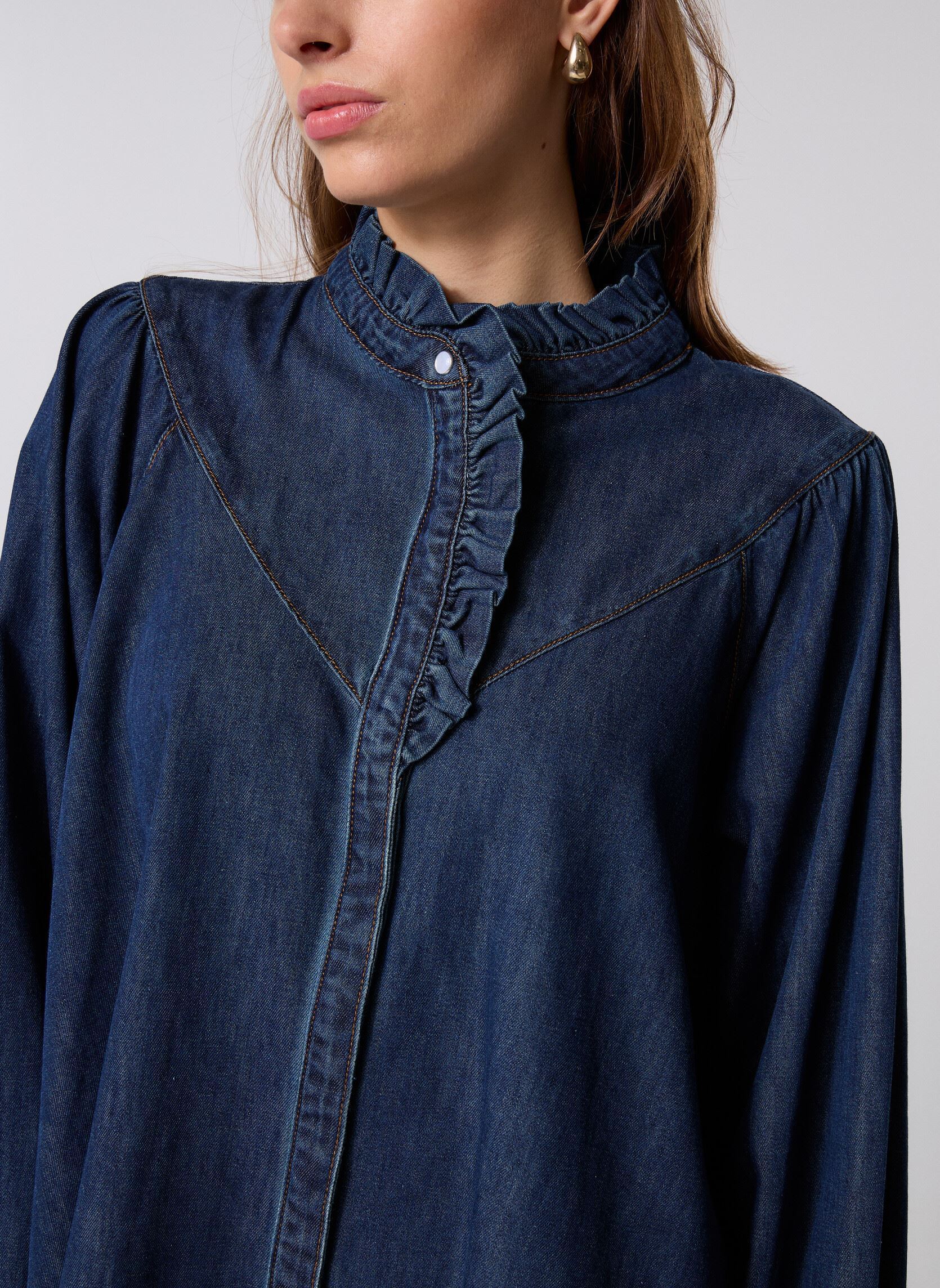 Blouses met lange mouwen Lively dames blauw Suncoo Blouses met lange mouwen Lively dames blauw Bleu Jeans