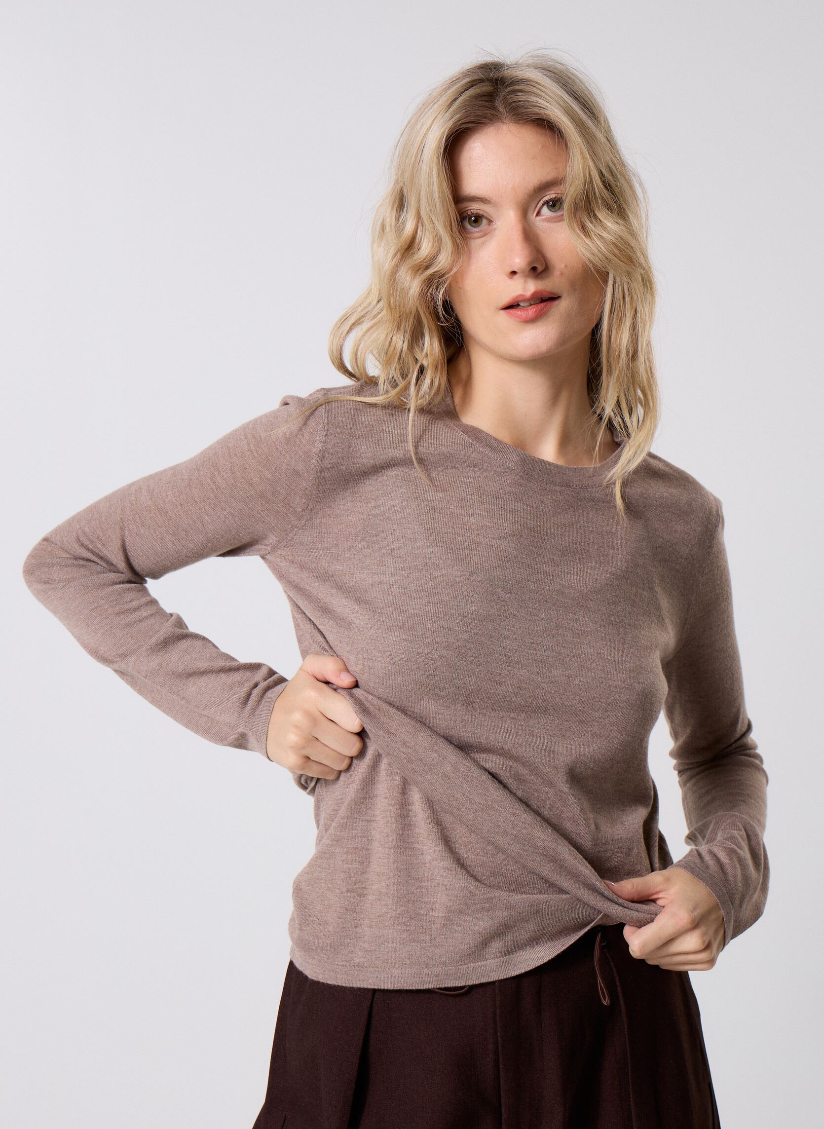 Langarm-T-Shirts Prava damen braun Suncoo Langarm-T-Shirts Prava damen braun Taupe