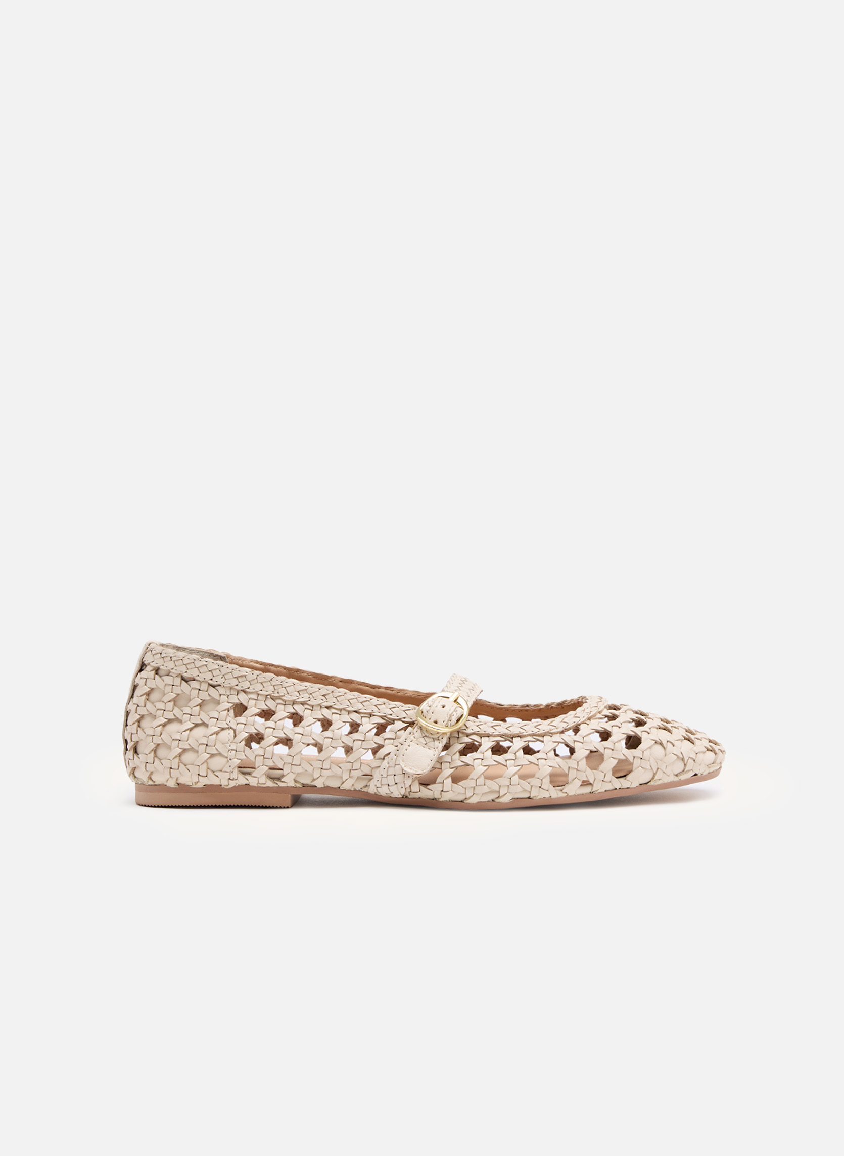 Ballerines classiques Ball&mocc - Ballet Mary-jane Cuir Tressé - Off-white femme blanc Gioseppo Ballerines classiques Ball&mocc - Ballet Mary-jane Cuir Tressé - Off-white femme blanc Blanc