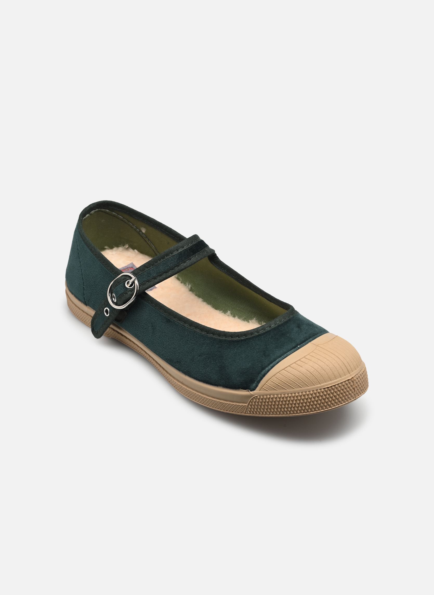 Baskets toile Babies Femme Velours femme vert Bensimon Baskets toile Babies Femme Velours femme vert SAPIN