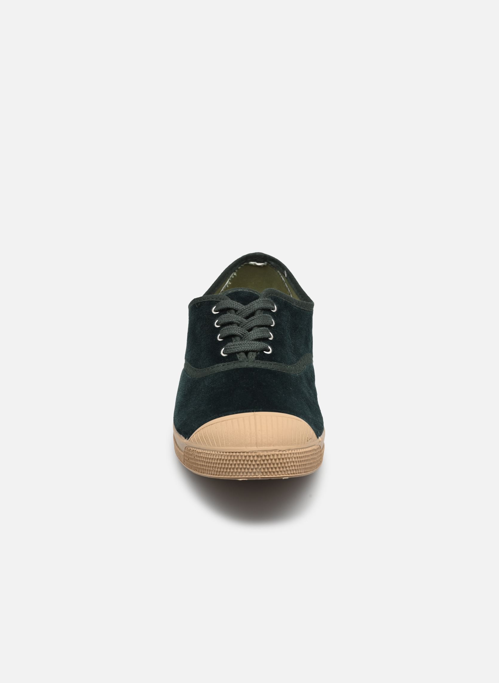Leinen-Sneaker Tennis Lacets Velours damen grün Bensimon Leinen-Sneaker Tennis Lacets Velours damen grün SAPIN