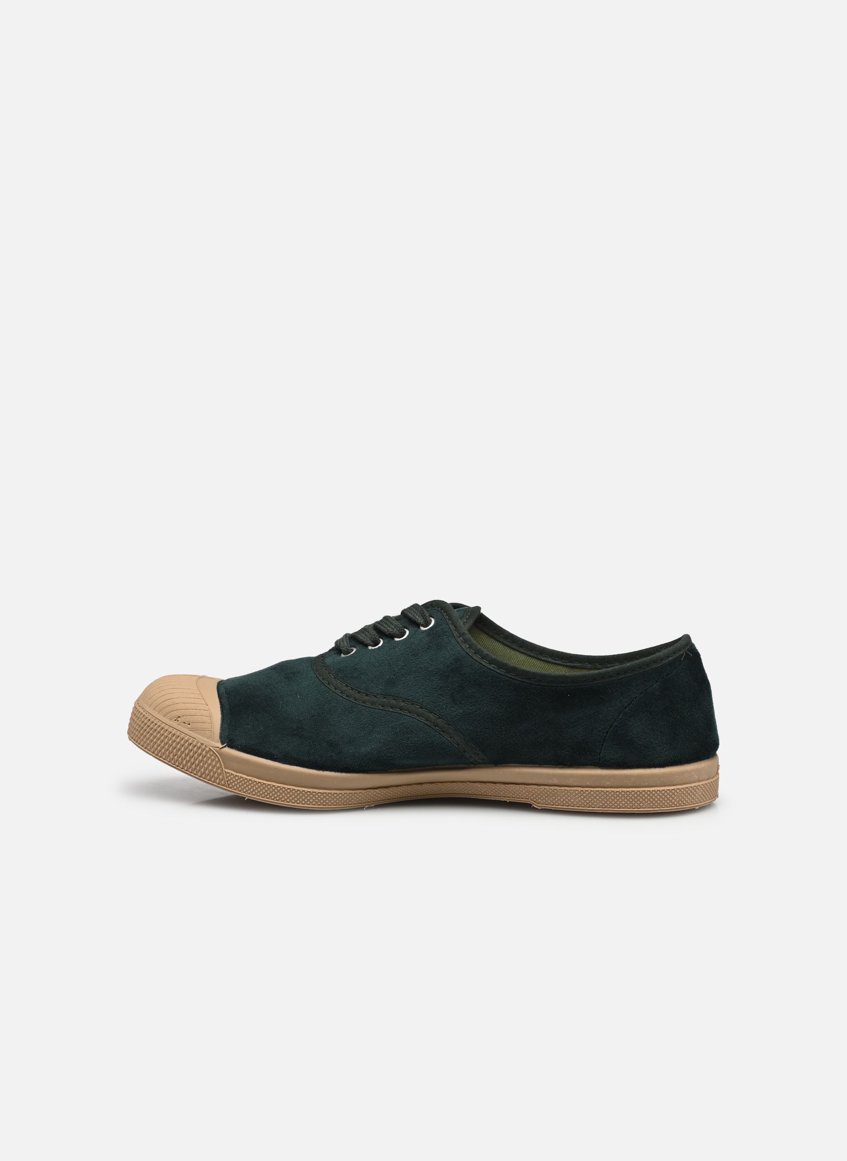 Leinen-Sneaker Tennis Lacets Velours damen grün Bensimon Leinen-Sneaker Tennis Lacets Velours damen grün SAPIN