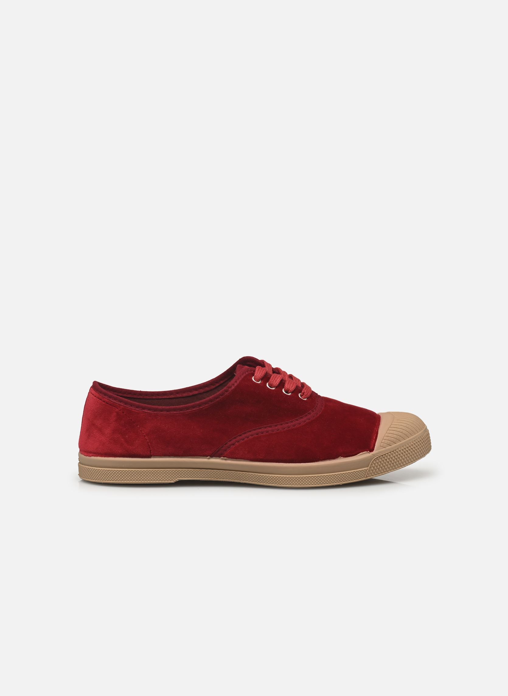 Print sneakers Tennis Lacets Velours dames bordeaux Bensimon Print sneakers Tennis Lacets Velours dames bordeaux BORDEAUX