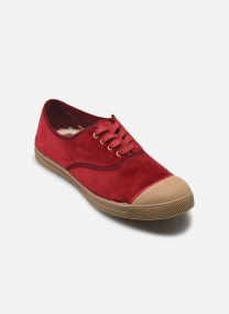 Leinen-Sneaker Tennis Lacets Velours damen grün