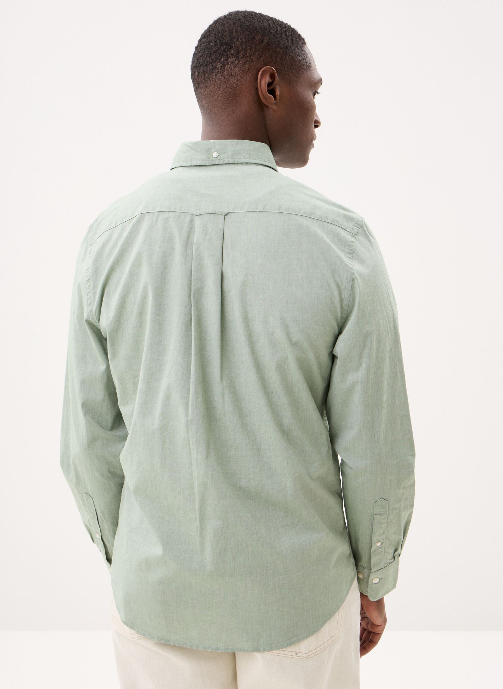 Hemden Reg Classic Poplin Shirt heren groen GANT Hemden Reg Classic Poplin Shirt heren groen HERB GREEN