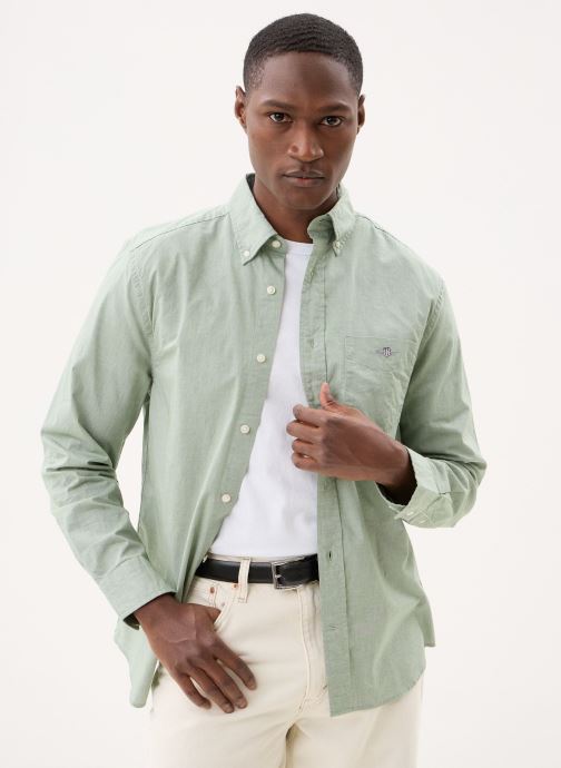 GANT Chemises Reg Classic Poplin Shirt homme vert