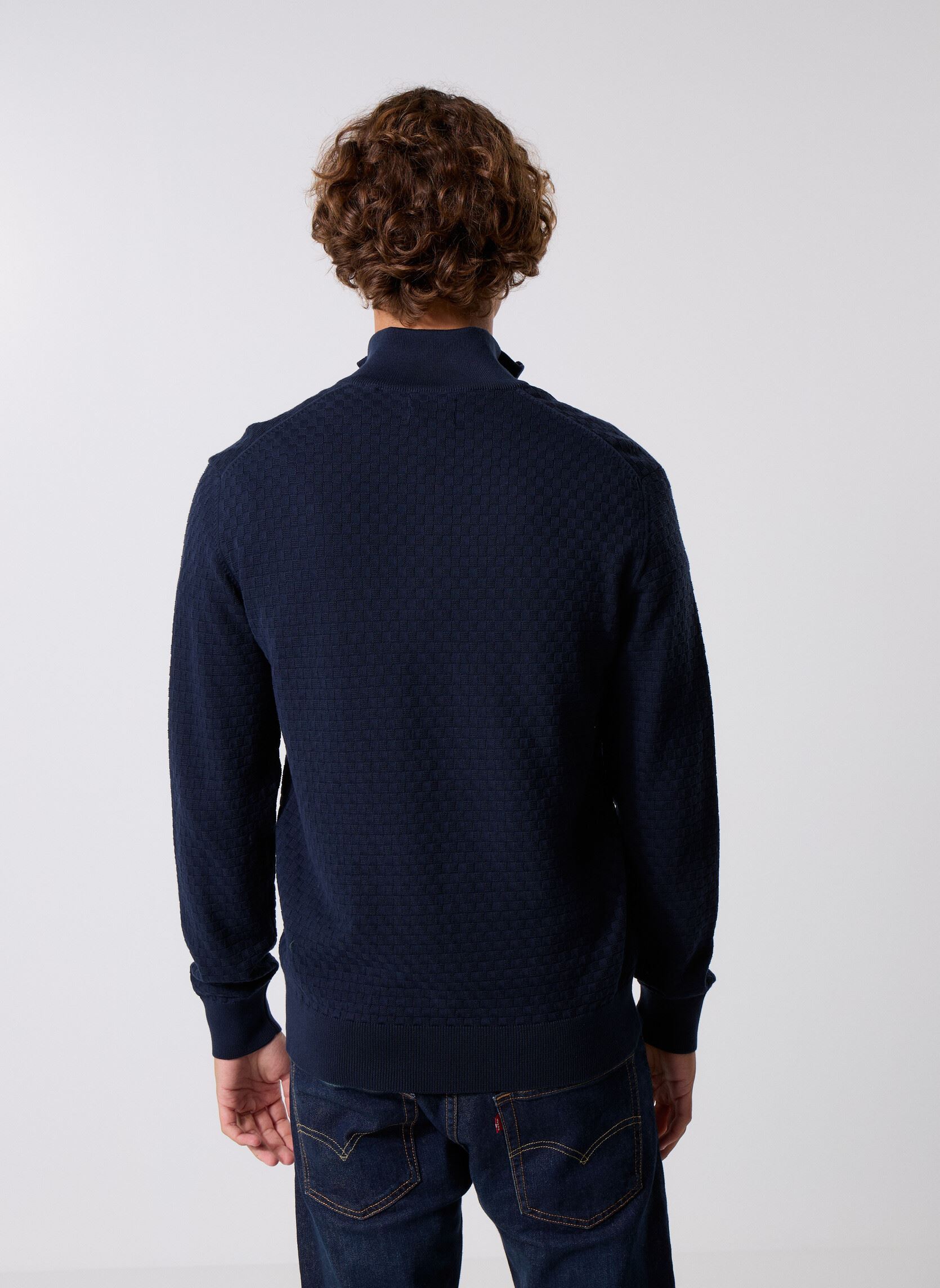 Pulls Micro Texture Hz homme bleu GANT Pulls Micro Texture Hz homme bleu EVENING BLUE