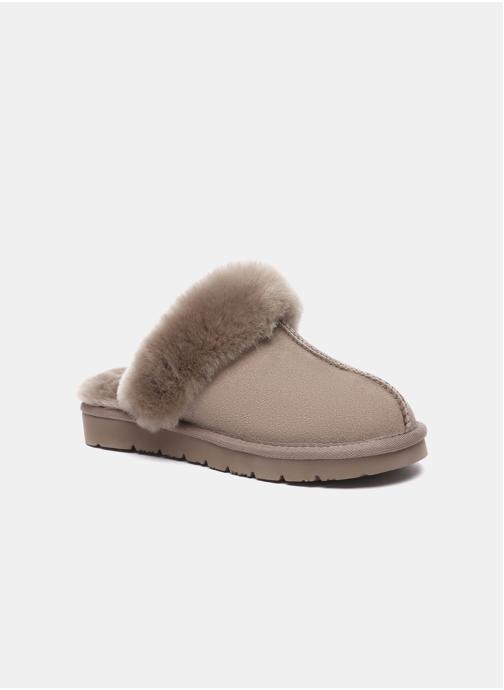 EverAu Australia Chaussons Chaussons femme en peau de mouton - Raven femme marron