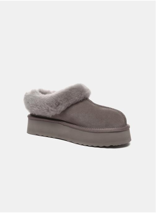 EverAu Australia Chaussons Chaussons femme en cuir - Topknot femme marron
