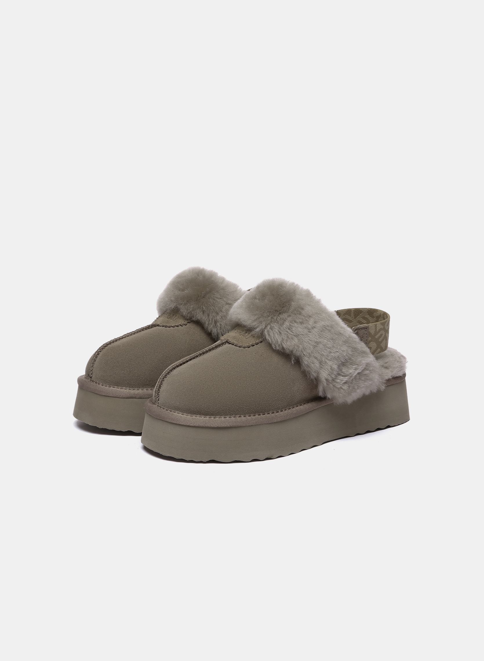 Chaussons Plateforme Marron Taille 6,5 US - Neufs Sans Boîte, Style Booties En Tissu