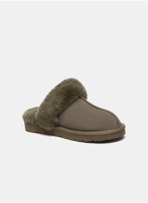 EverAu Australia Chaussons Chaussons femme en peau de mouton - Raven femme marron