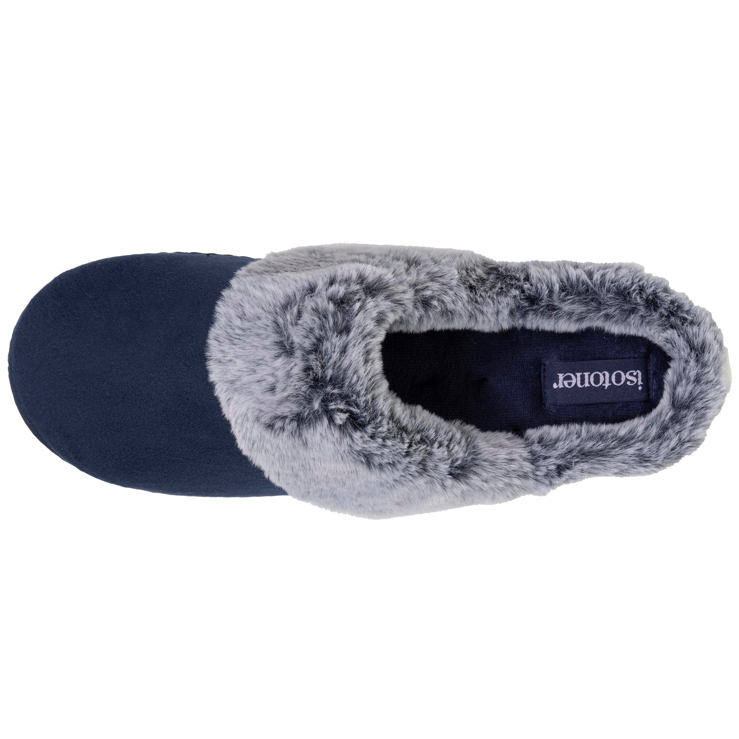 Chaussons Chaussons mules Femme Bord fourré Marine femme bleu Isotoner Chaussons Chaussons mules Femme Bord fourré Marine femme bleu Bleu marine