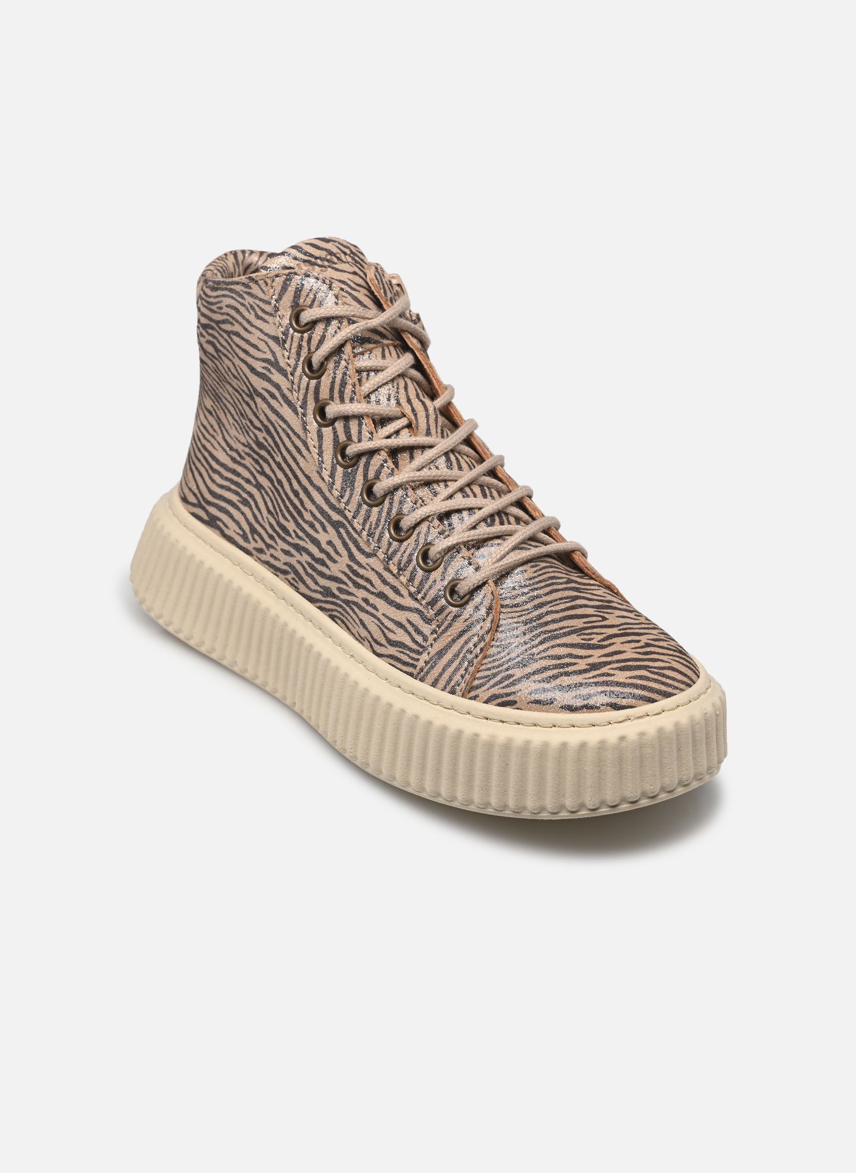 Hoge sneakers Bisgaard debbie I meisjes bruin Bisgaard Hoge sneakers Bisgaard debbie I meisjes bruin ZEBRA GLITTER