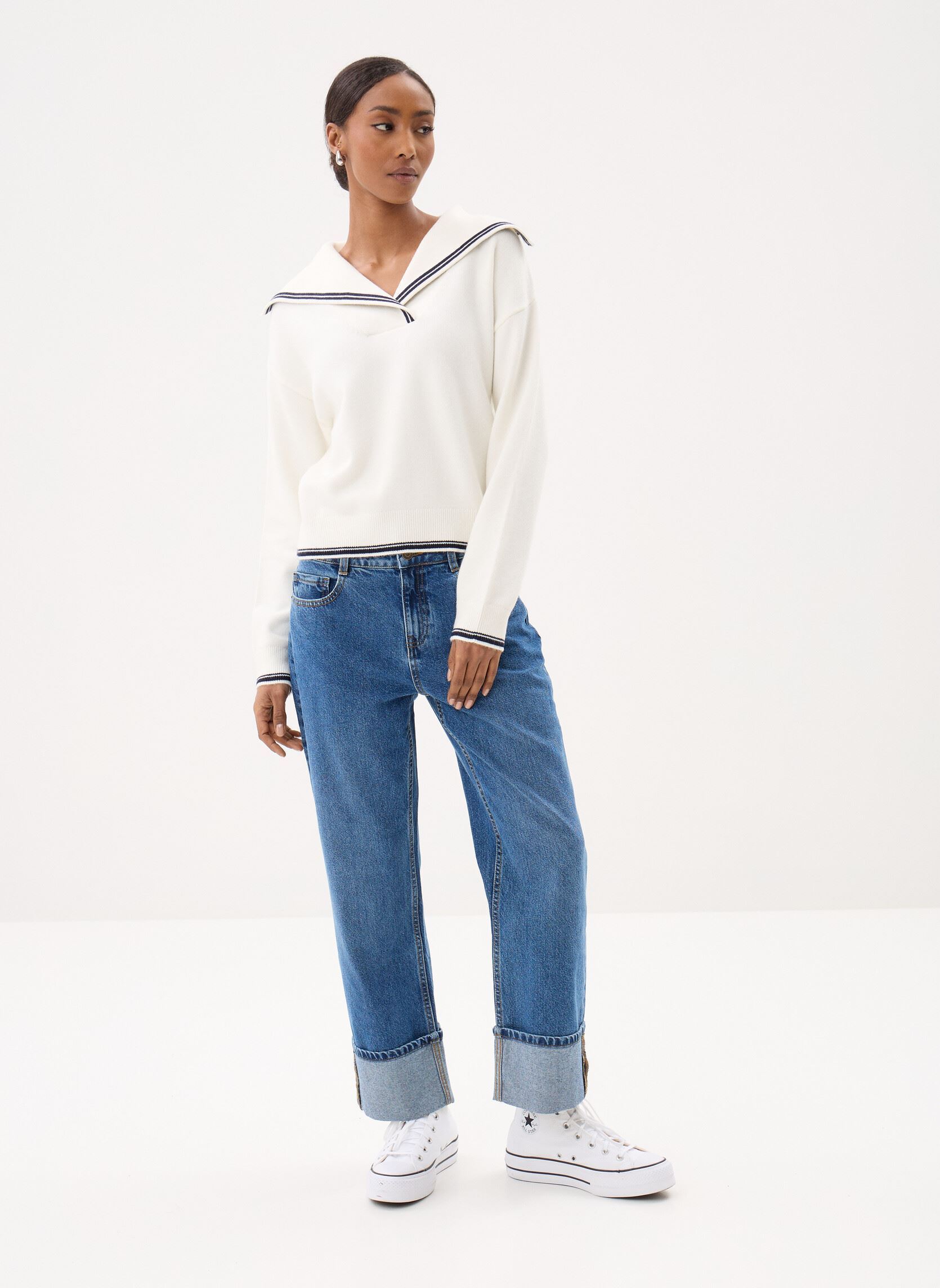 Pulls MON-PULL-VAREUSE femme blanc MADE BY Pulls MON-PULL-VAREUSE femme blanc CLOUD DANCER
