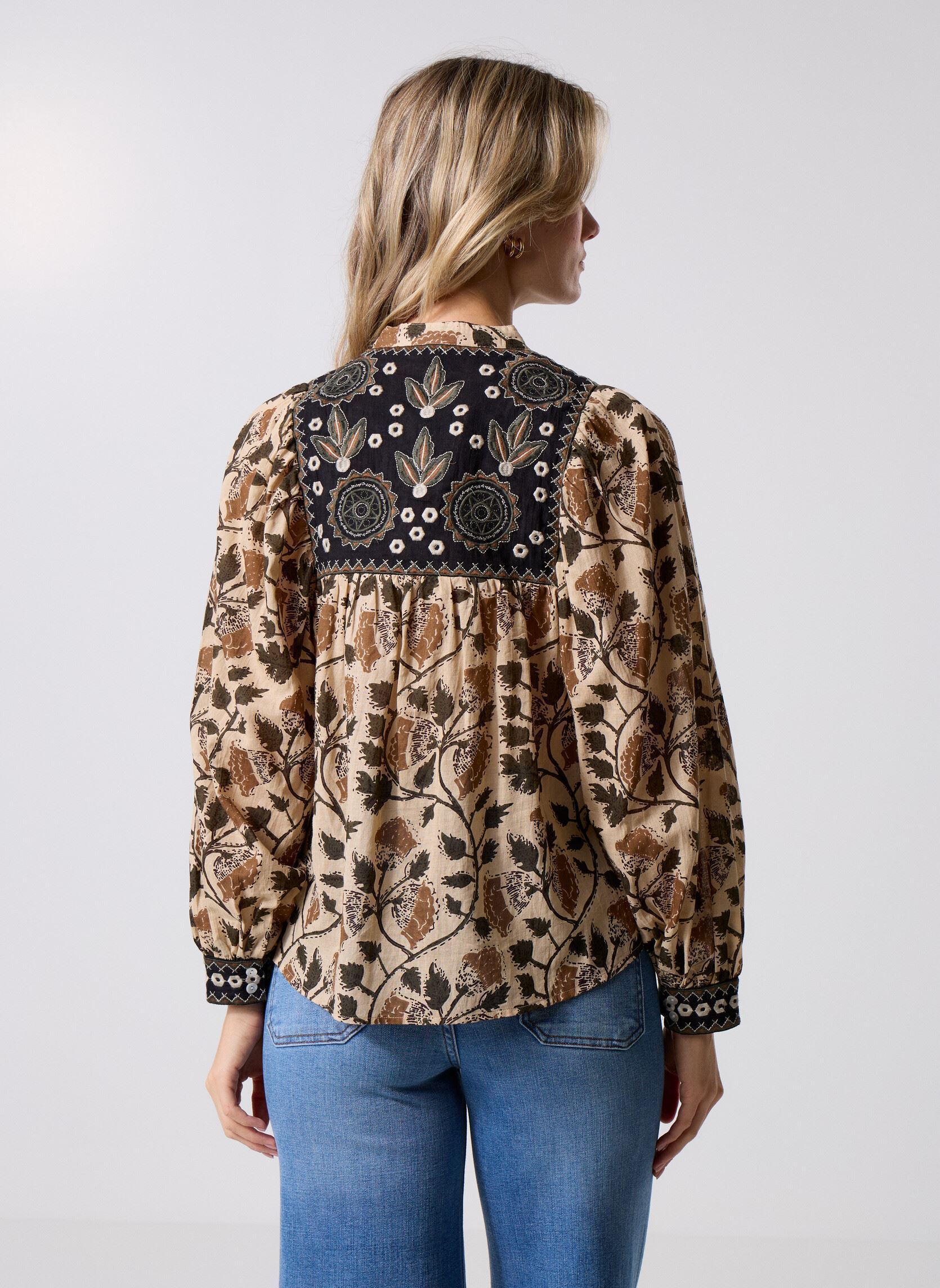 Blouses manches longues Amelia femme multicolore Maison Hotel Blouses manches longues Amelia femme multicolore Khaki Forest