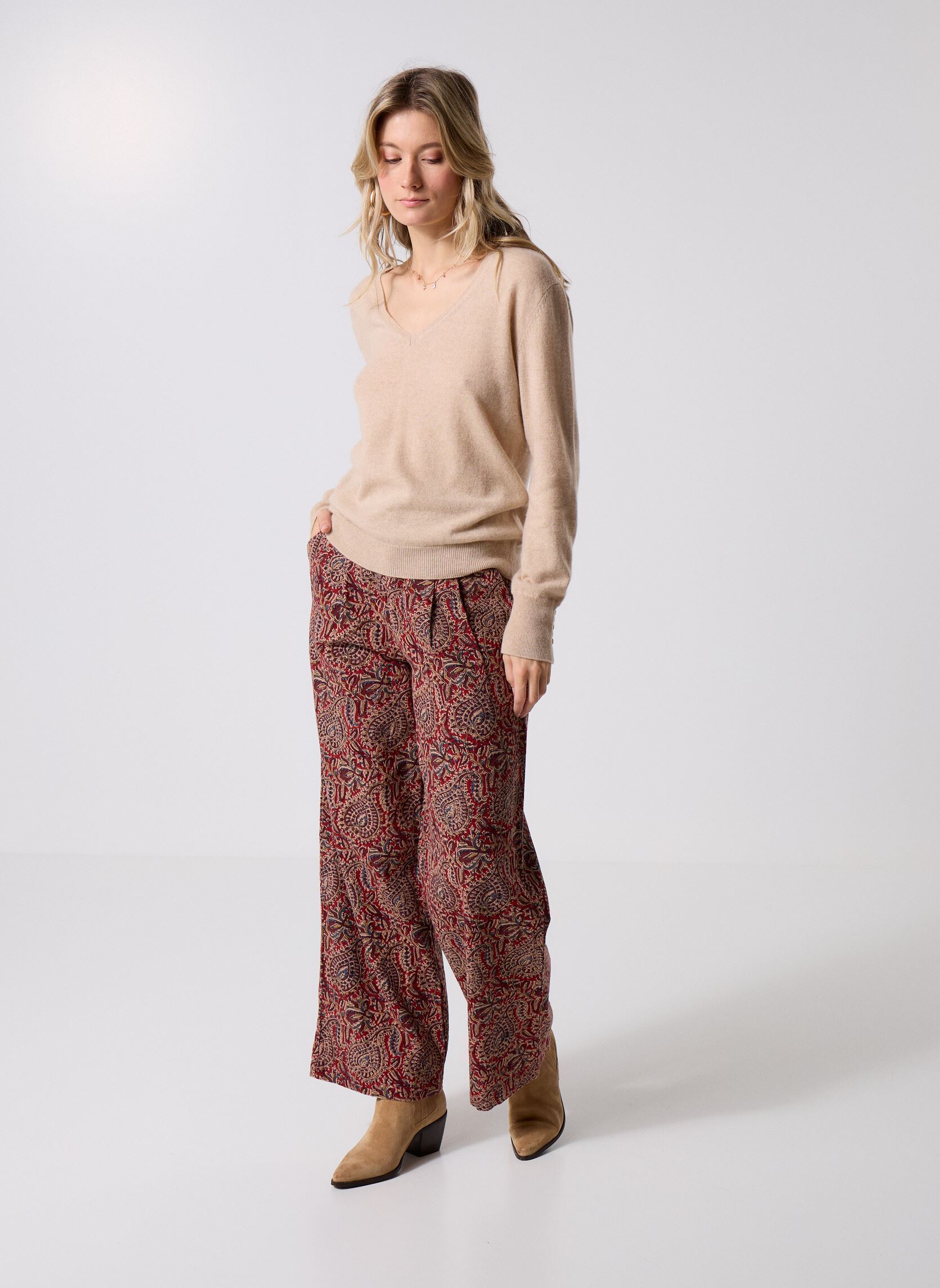 Weite Hosen Jimmy damen mehrfarbig Maison Hotel Weite Hosen Jimmy damen mehrfarbig Burnt Russet