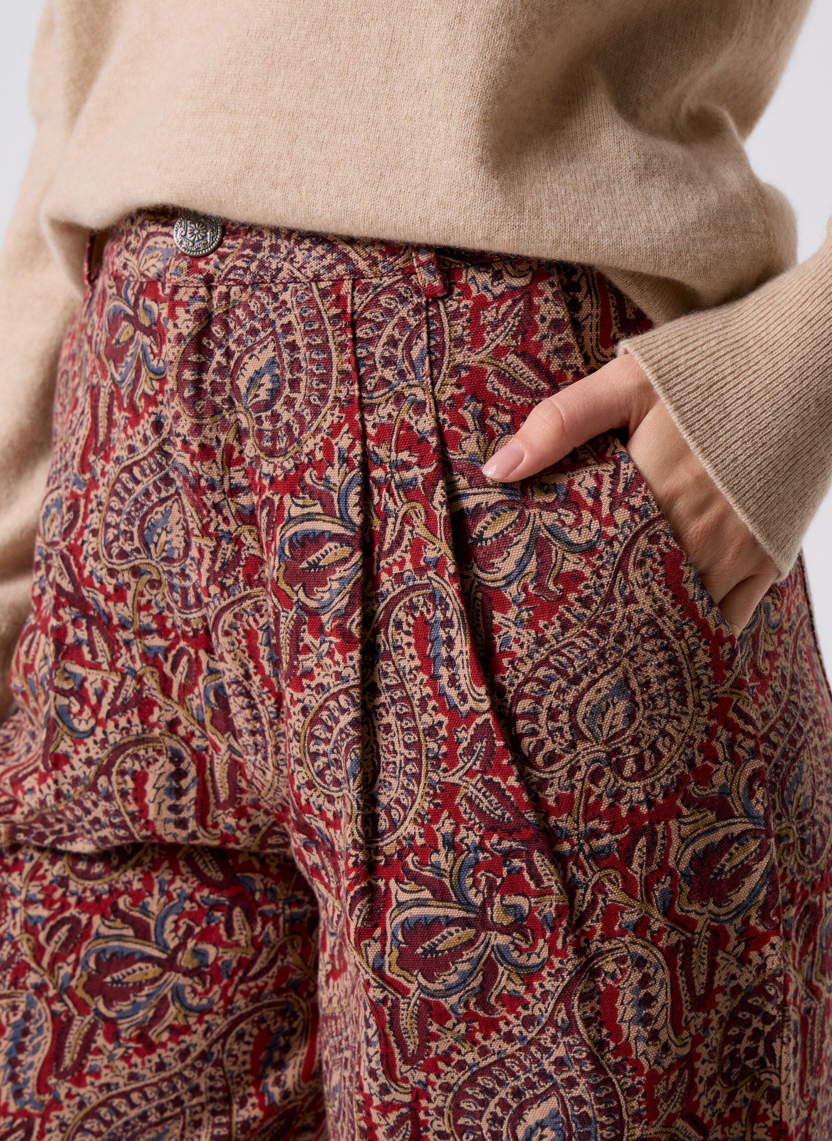 Weite Hosen Jimmy damen mehrfarbig Maison Hotel Weite Hosen Jimmy damen mehrfarbig Burnt Russet