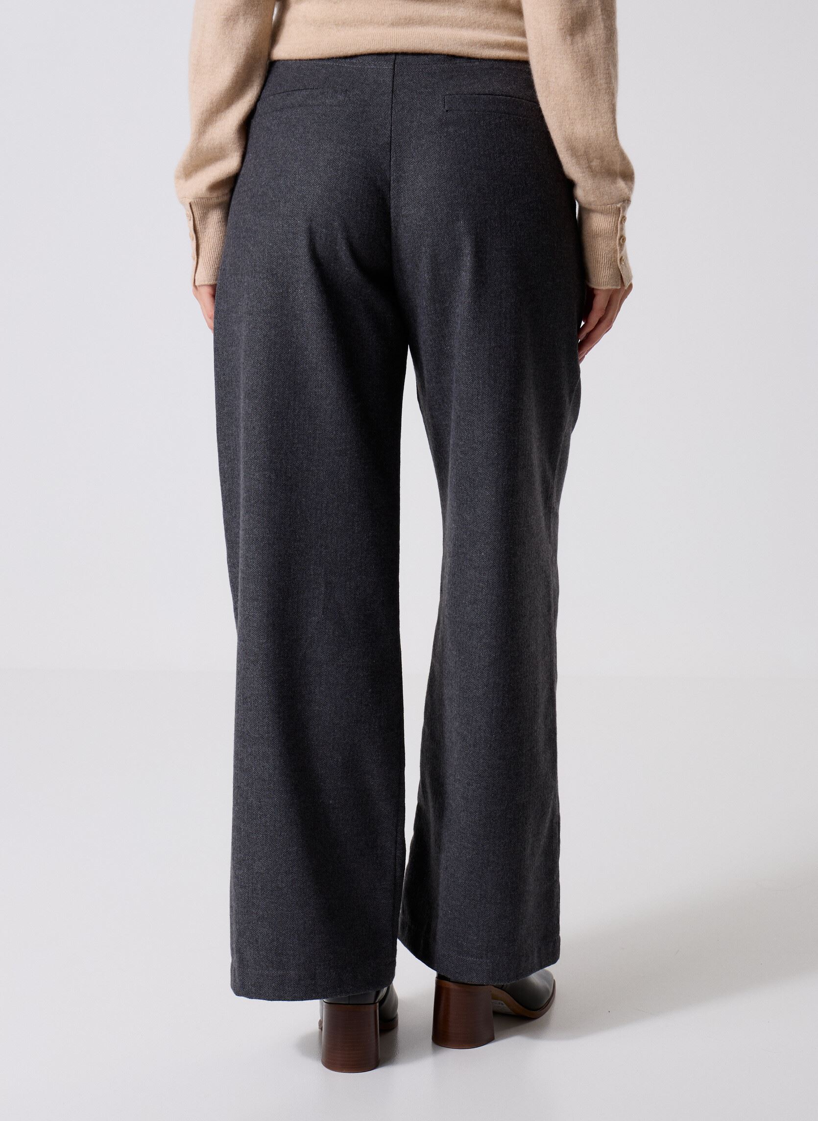 Pantaloni larghi Charles donna nero Maison Hotel Pantaloni larghi Charles donna nero ONYX BLACK