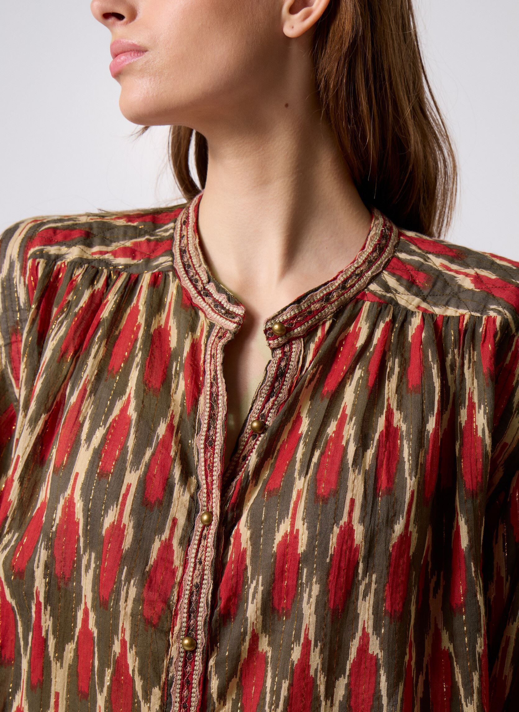 Blouses met lange mouwen Etta dames rood Maison Hotel Blouses met lange mouwen Etta dames rood VOLCANO