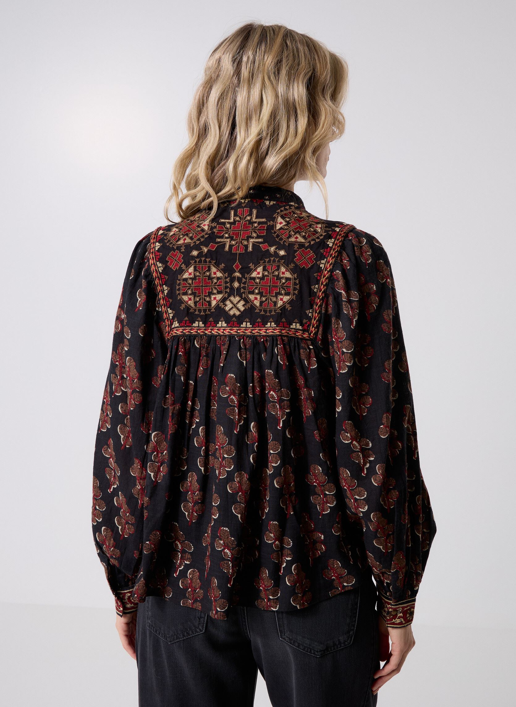 Langarm-Blusen Scarlet damen schwarz Maison Hotel Langarm-Blusen Scarlet damen schwarz Black Coffee
